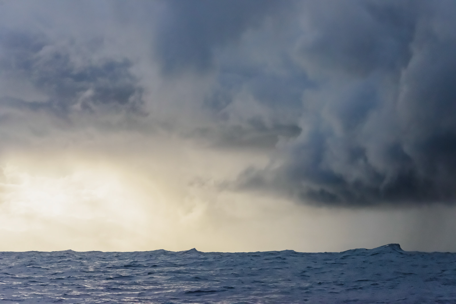 Passing Storm #1 / I took this shot from a small boat on a fishing trip off the coast of the Tasman Peninsula, Tasmania, Australia
