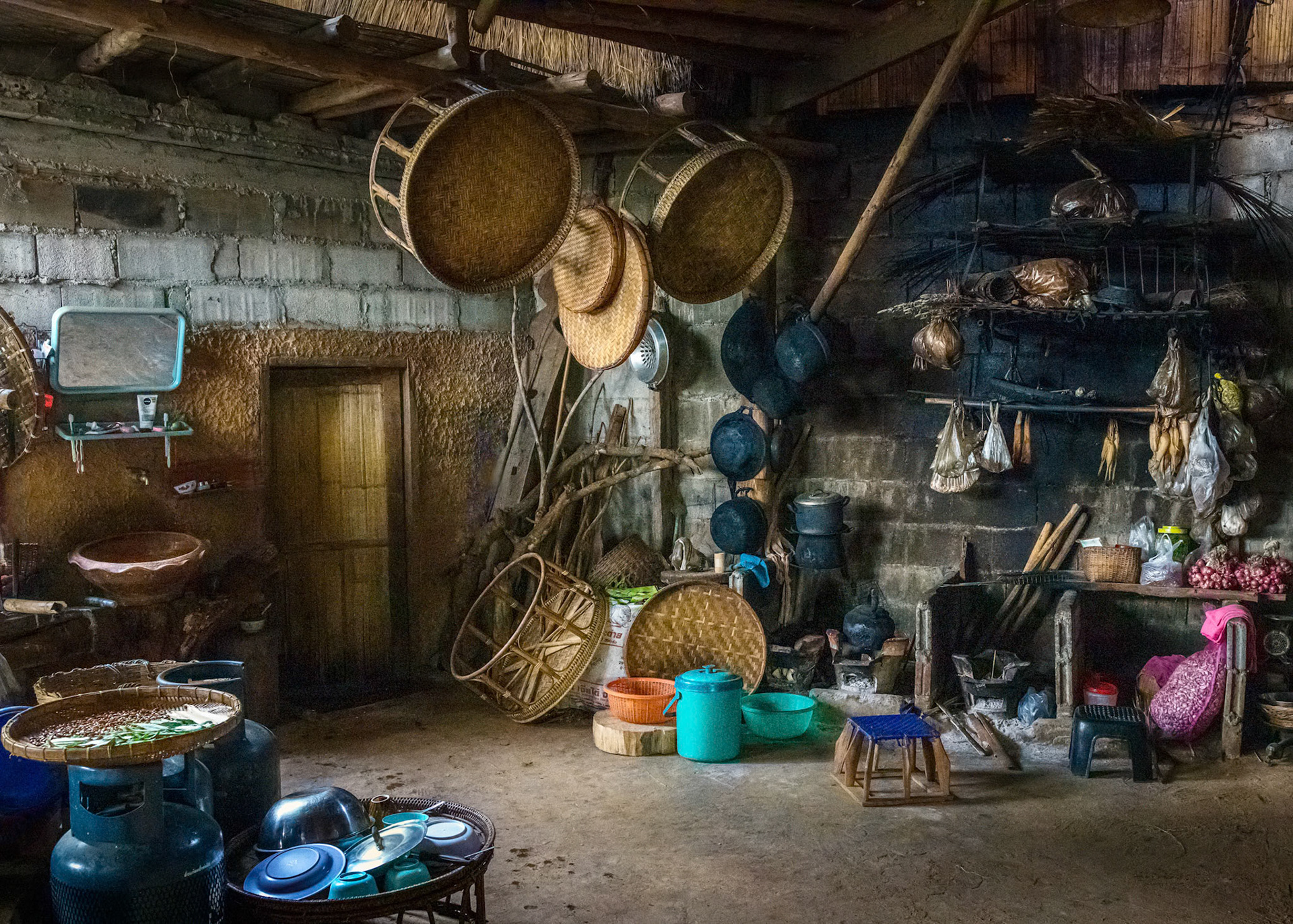 Kitchen Scene. HLoyo, Aka Village, Northern Thailand
