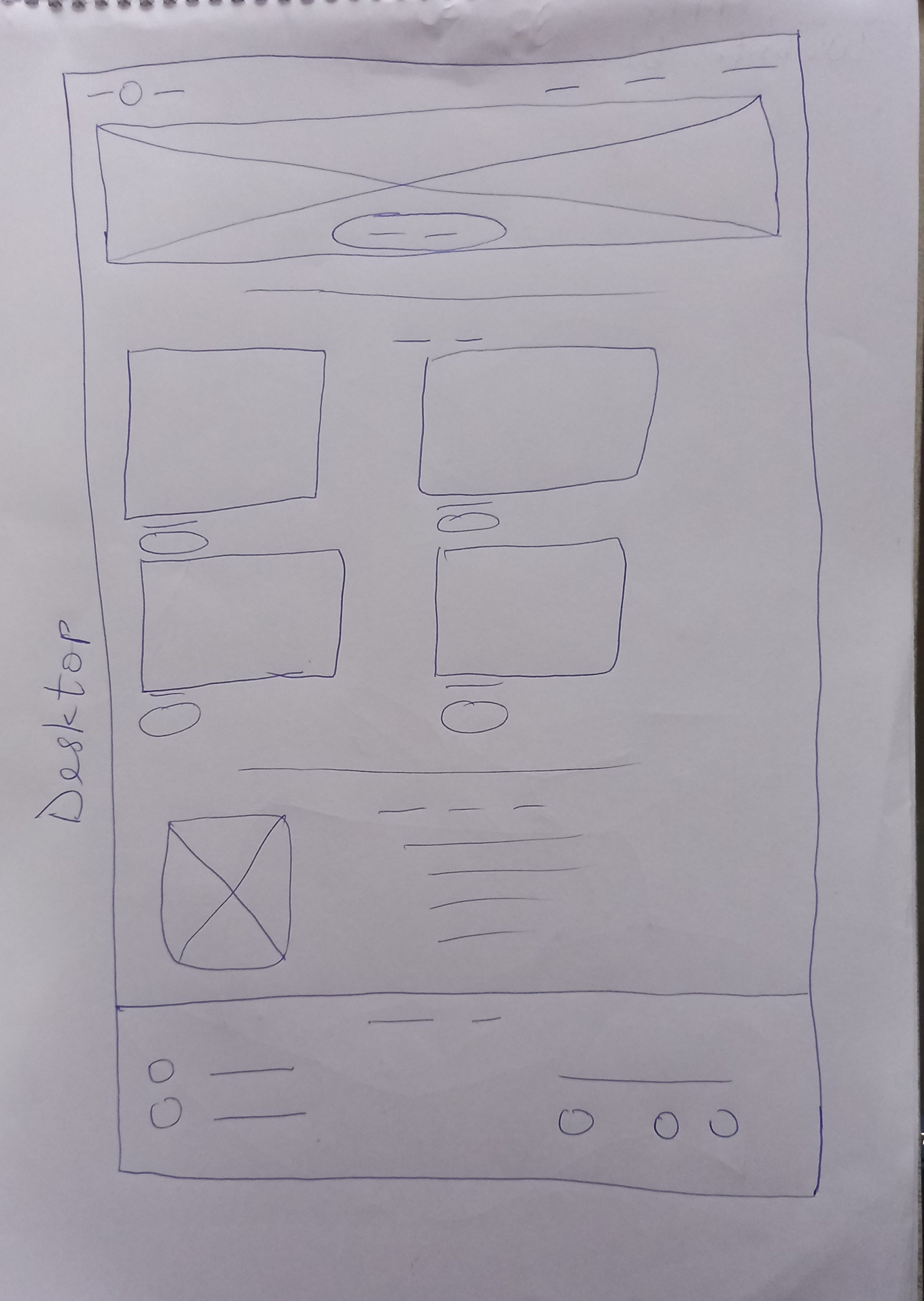 desktop paper wireframe