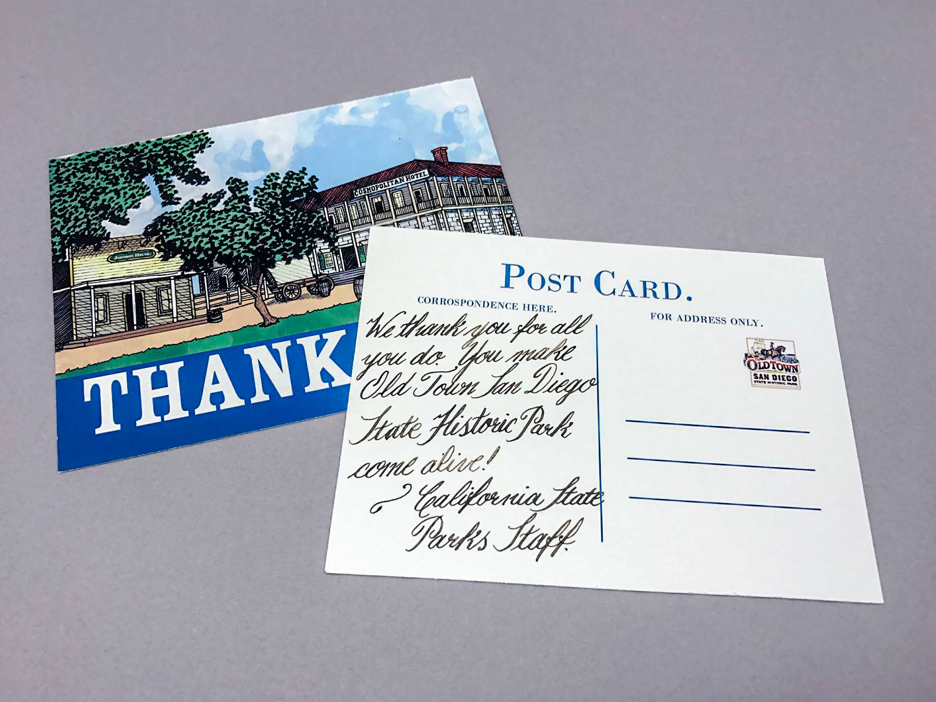 Using a dip pen with traditional walnut ink, I handwrote 120 copperplate-calligraphy thank you notes to our summer volunteers.