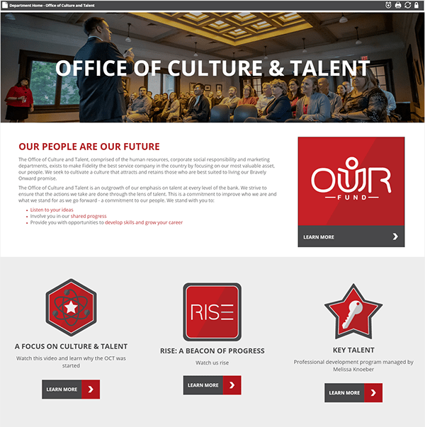 Designed several different landing page templates depending on the site content needs.