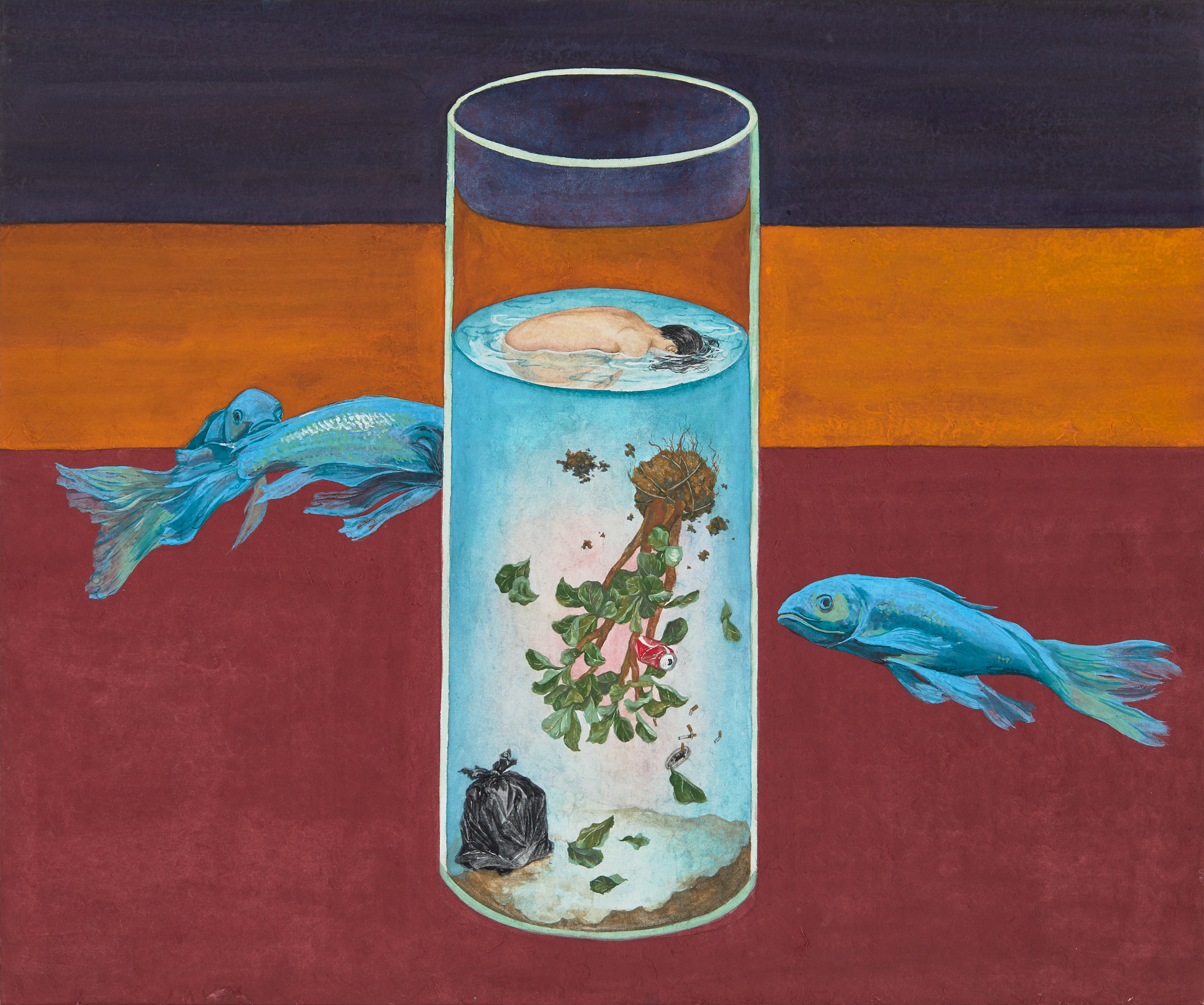 infinite space,72.7x60.6cm,장지에 분채,2019