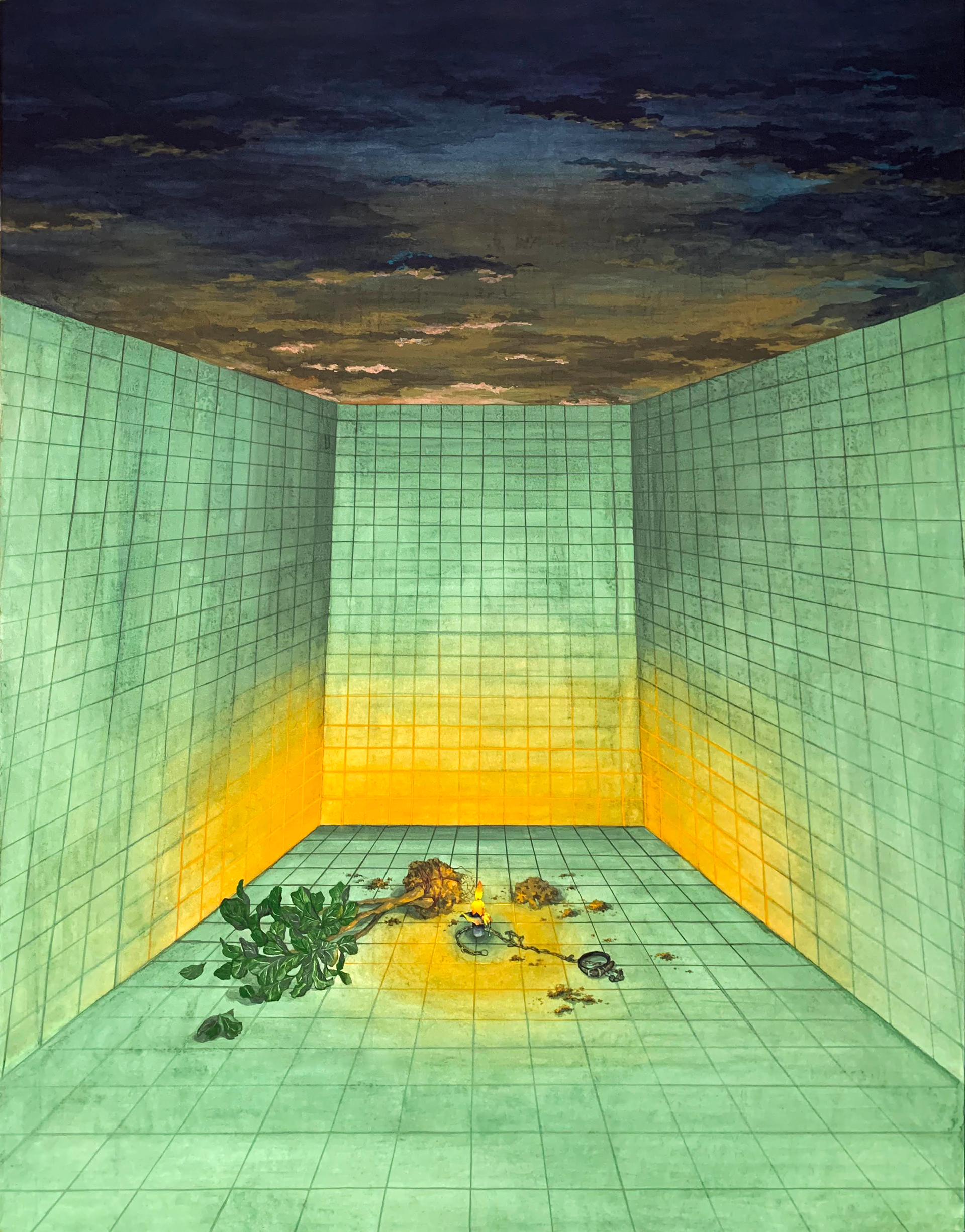 a life,91x116.8cm,장지에 분채,2019