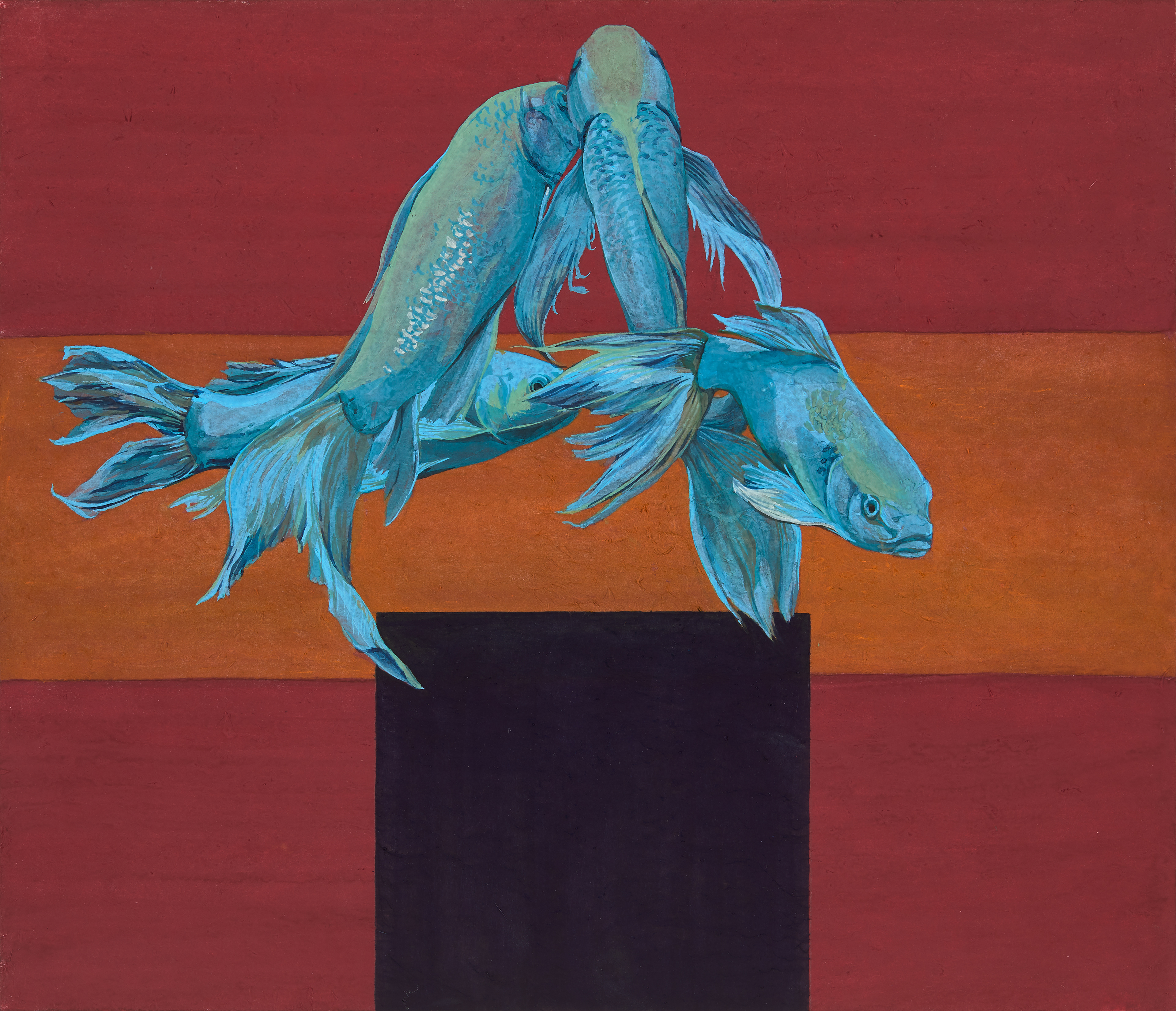 infinite square,53x45.5cm,장지에 분채,2019