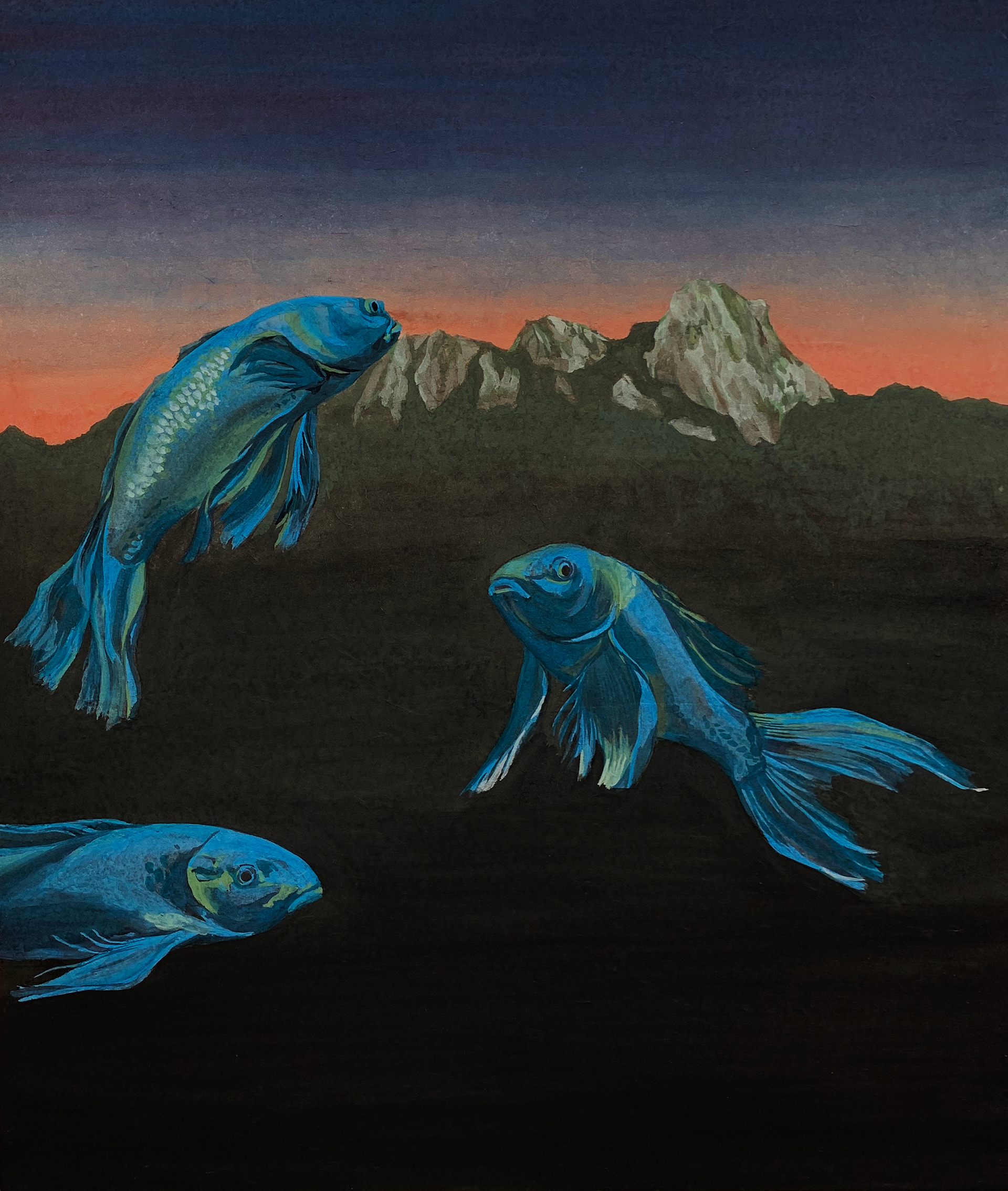 평범한 일상,45 x 53cm , 장지에 분채, 2019