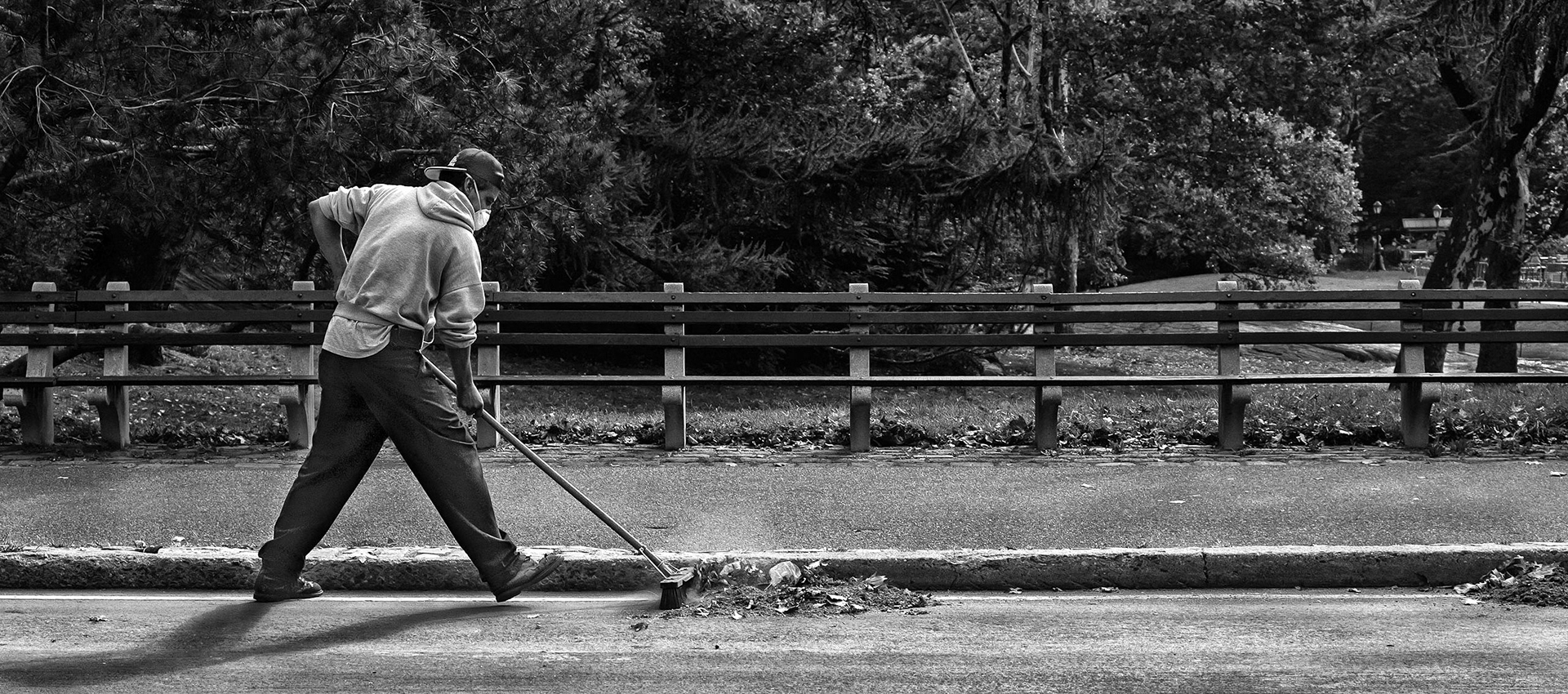 Cleaning the street