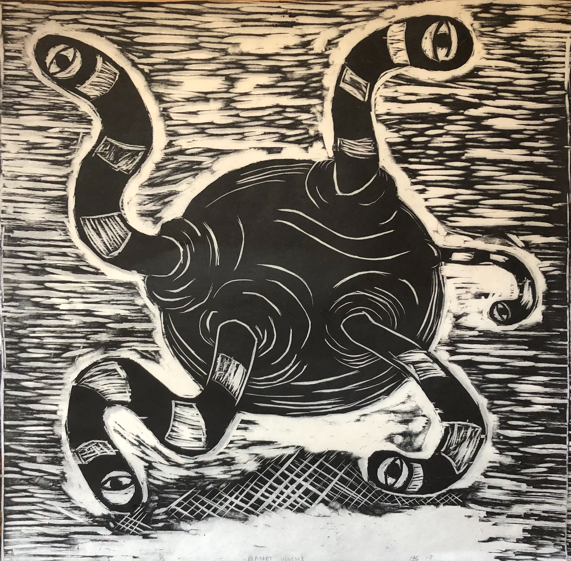 Planet of Worms, Woodblock