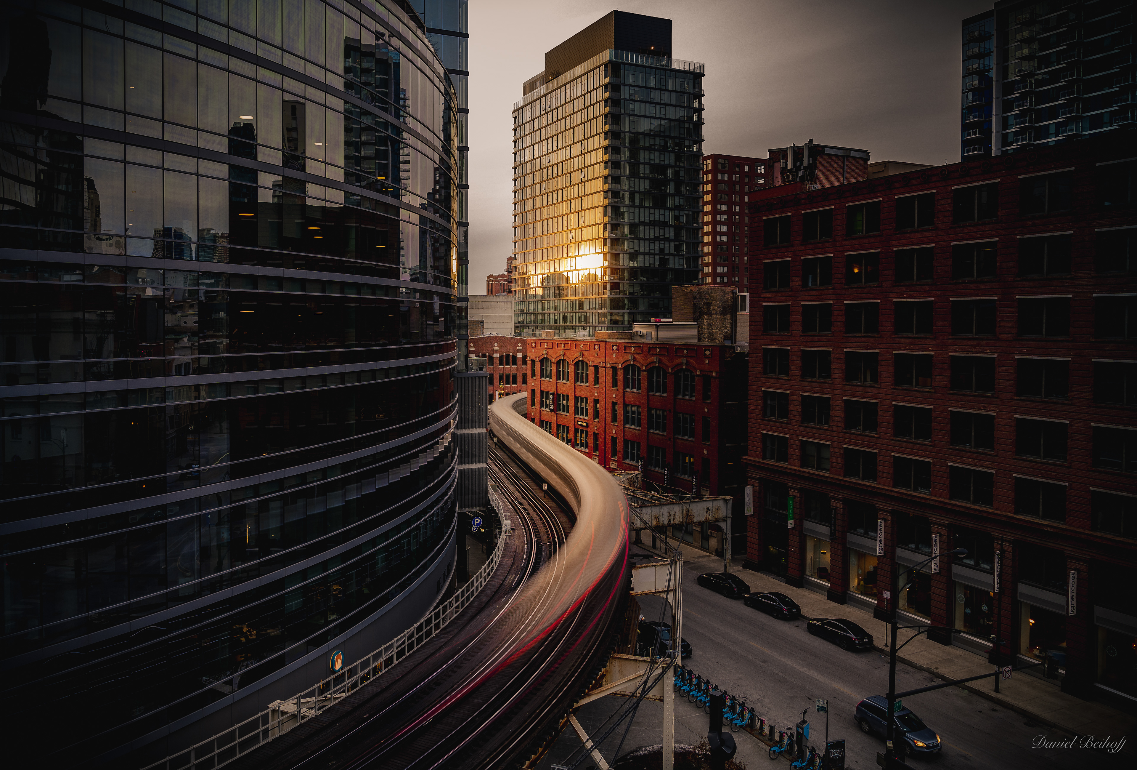 The L in Downtown Chicago