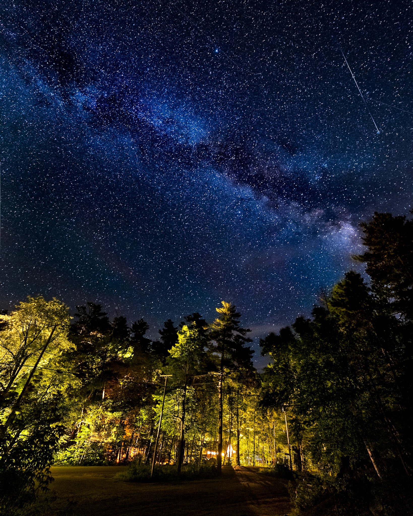 Glowing Cabin In the Woods