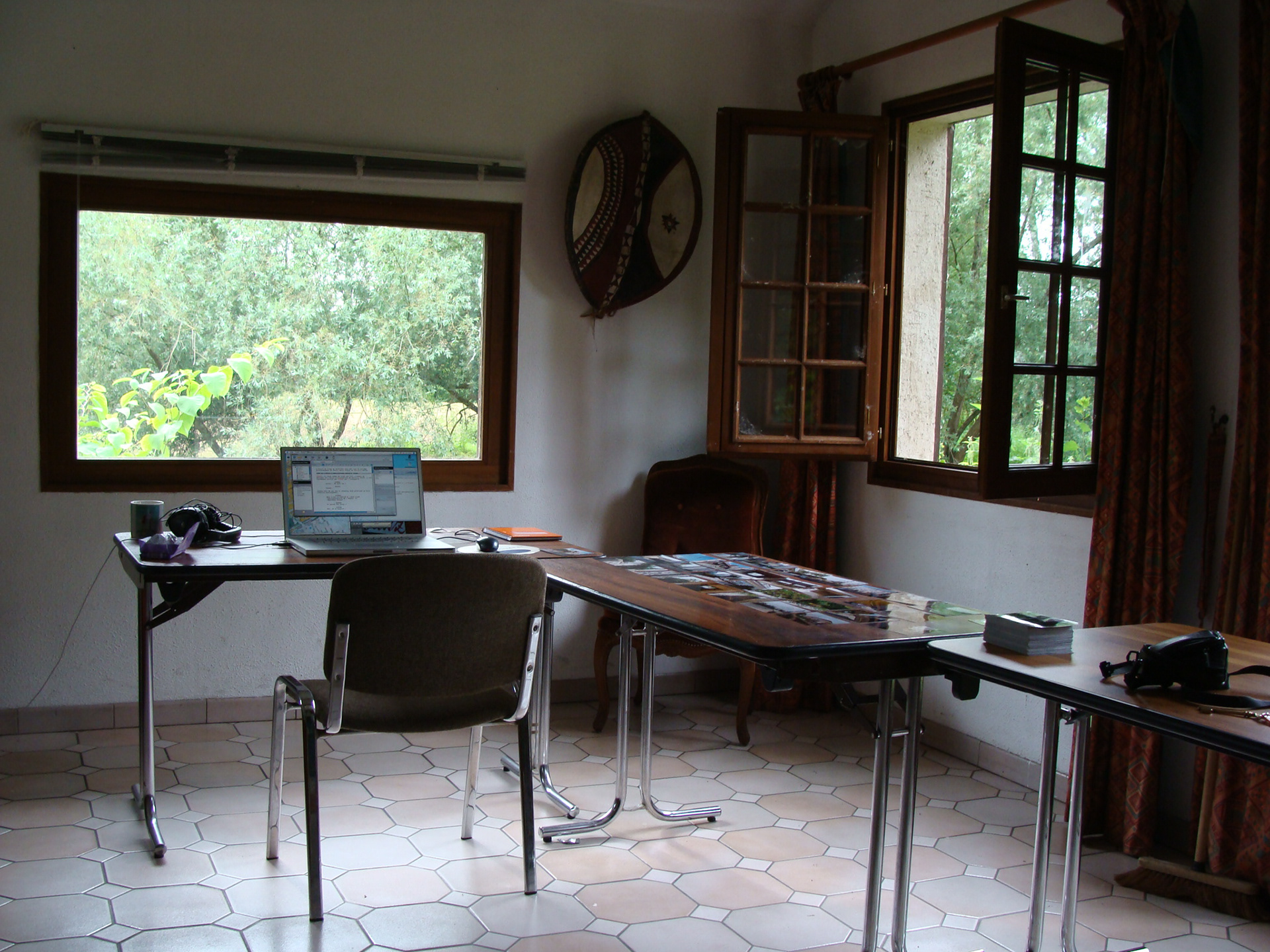 Moulin d'Andé, résidence d'écriture du film. 2008/06/23