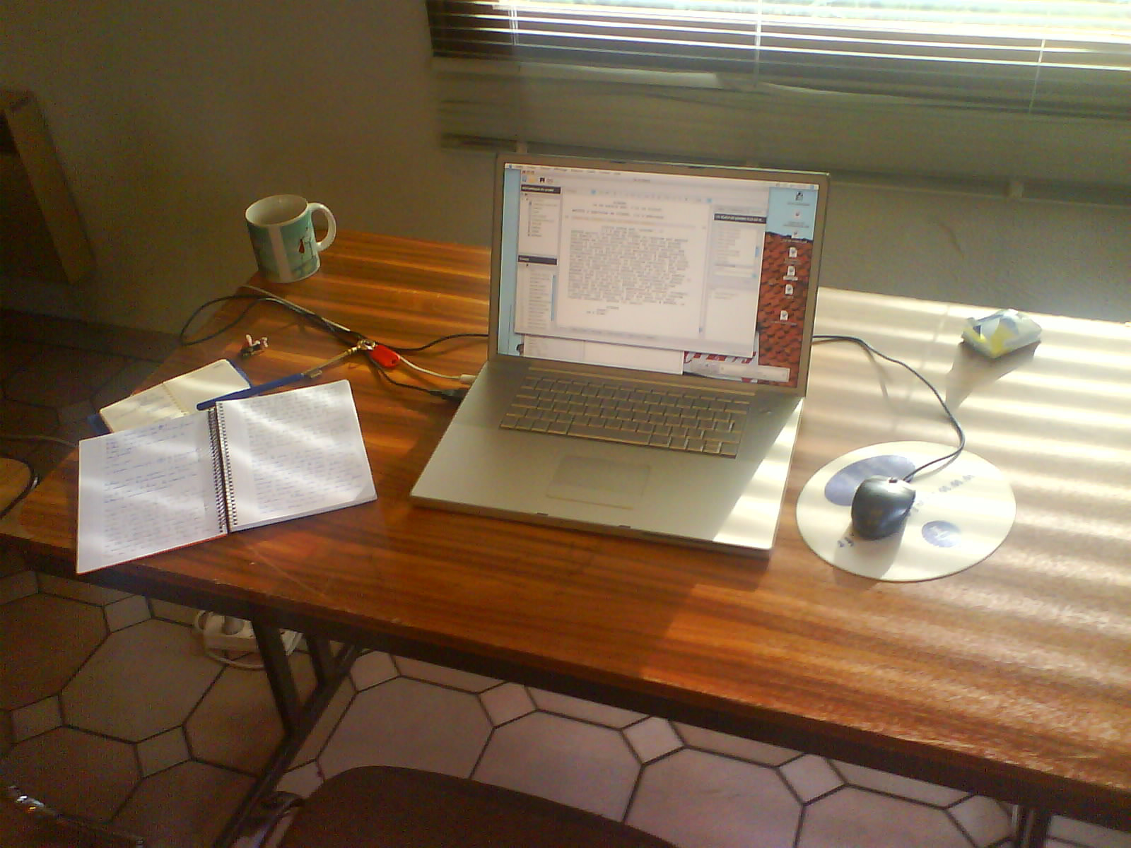 Moulin d'Andé, résidence d'écriture du film. 2008/06/26