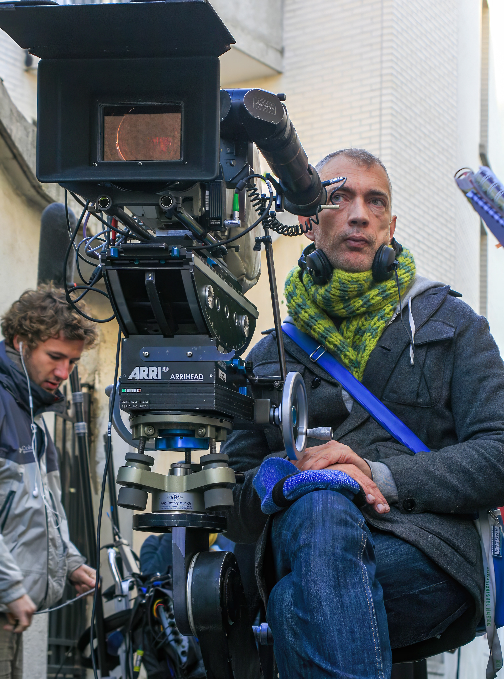  Tournage du film L'ITALIE, dalle des Olympiades, Paris, octobre 2011.