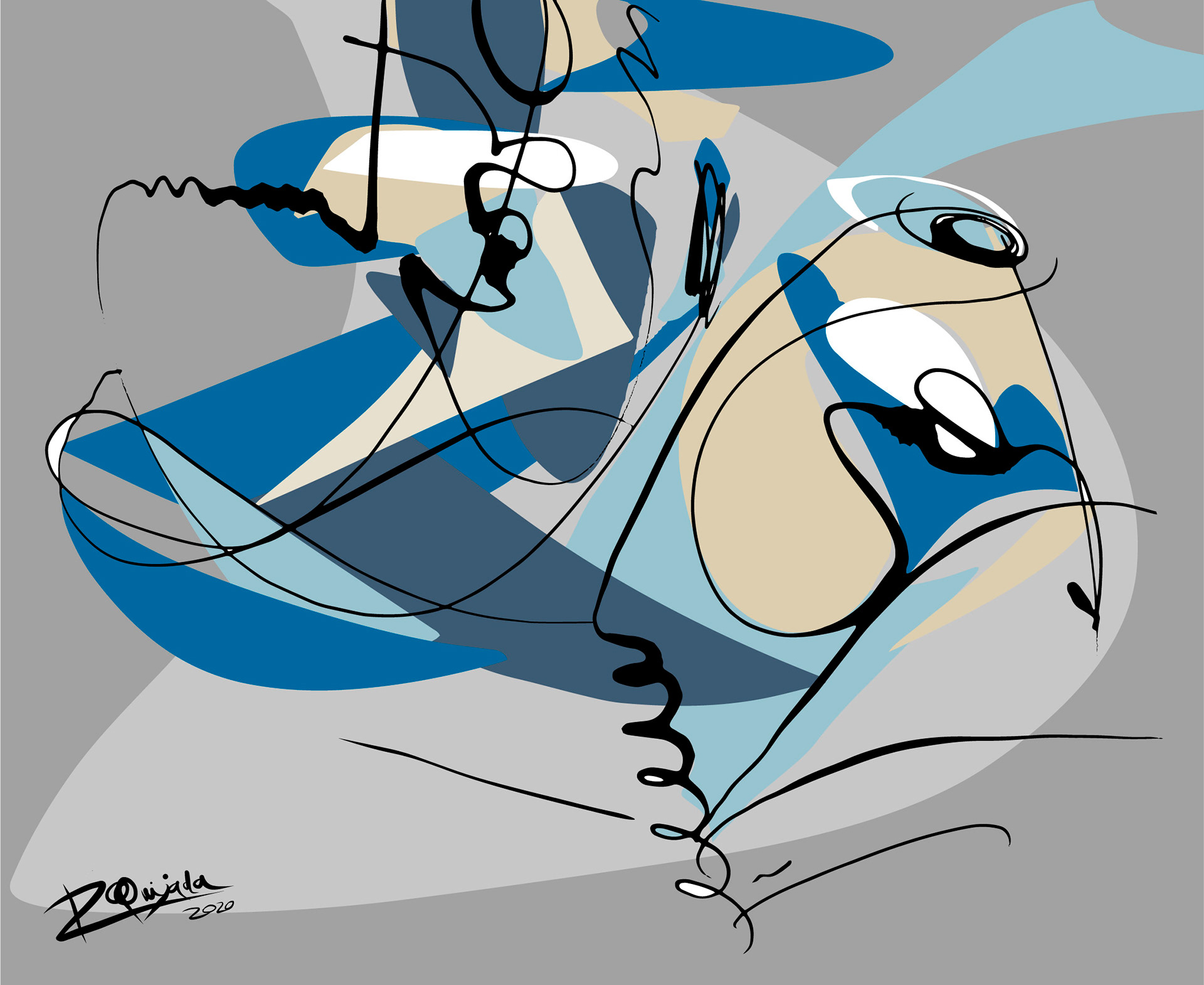 Espacio Invernal - 60x48 inch - Expuesta en colección privada en Pananamá