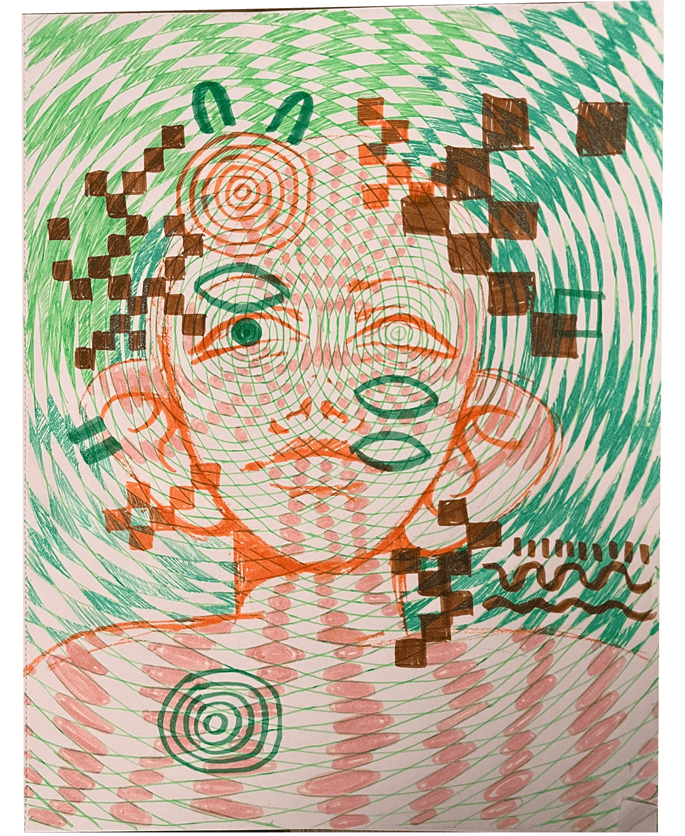 Raven's Tribute, alcohol marker on paper, 8"x11", 2023.