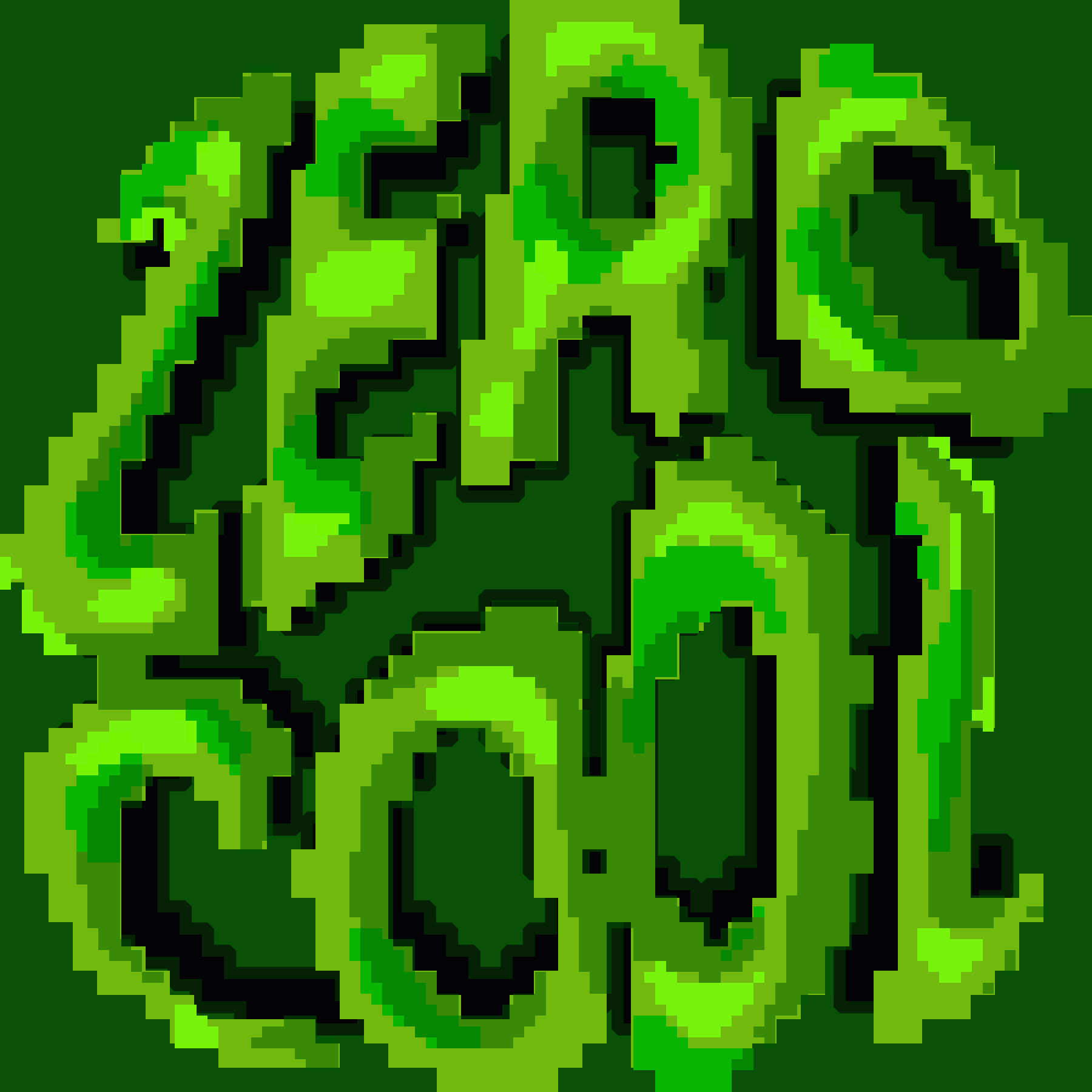 Retro pixelated logo concept, 2024