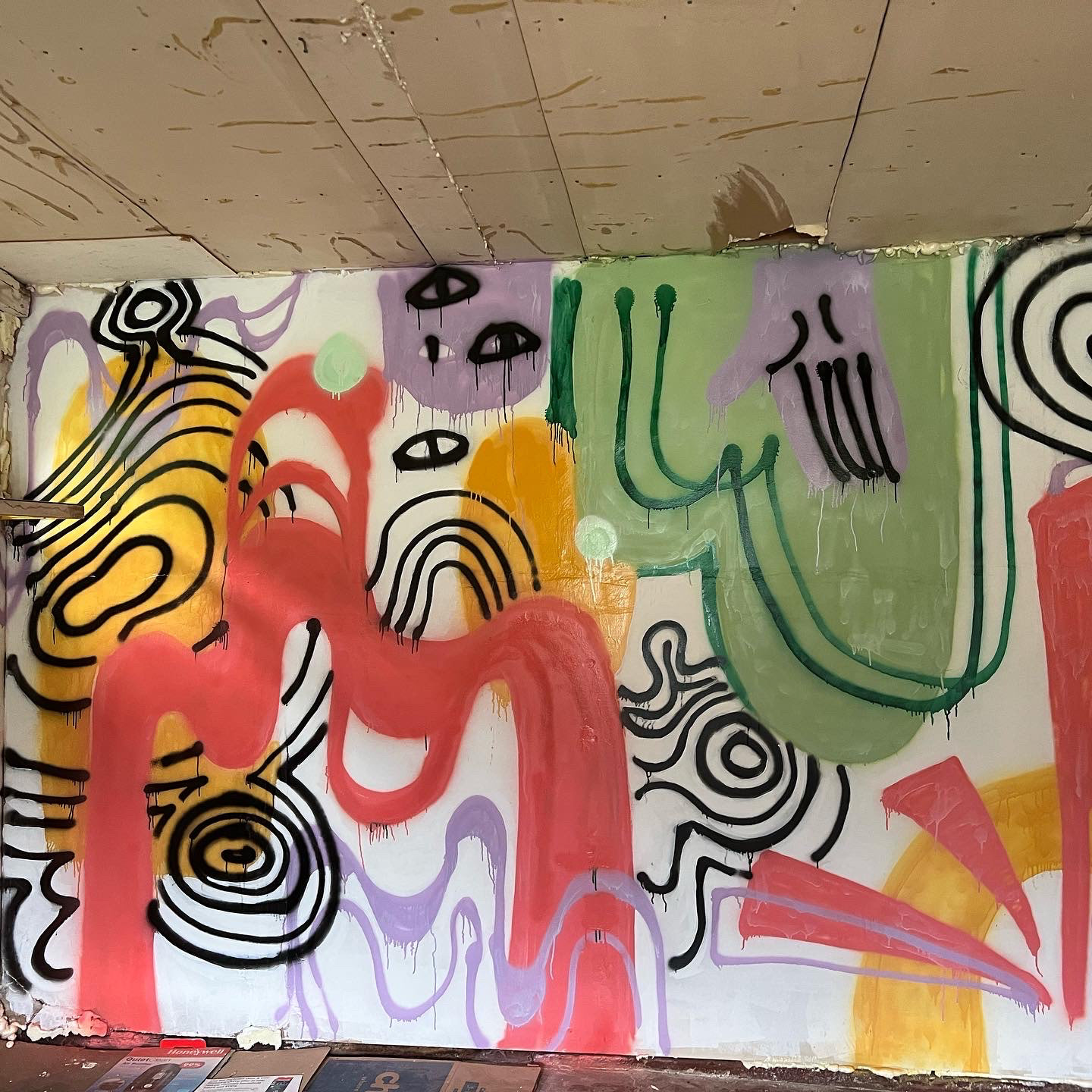 Studio wall mural, 2022