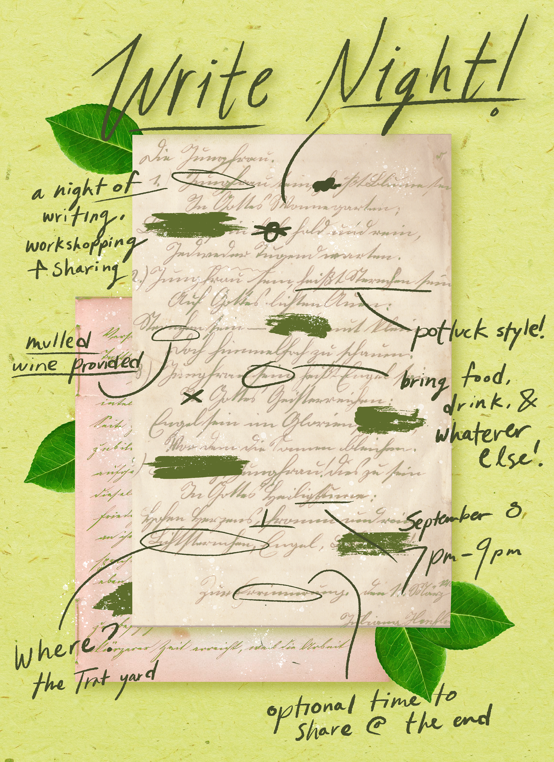 Write Night Event Flyer, 2023