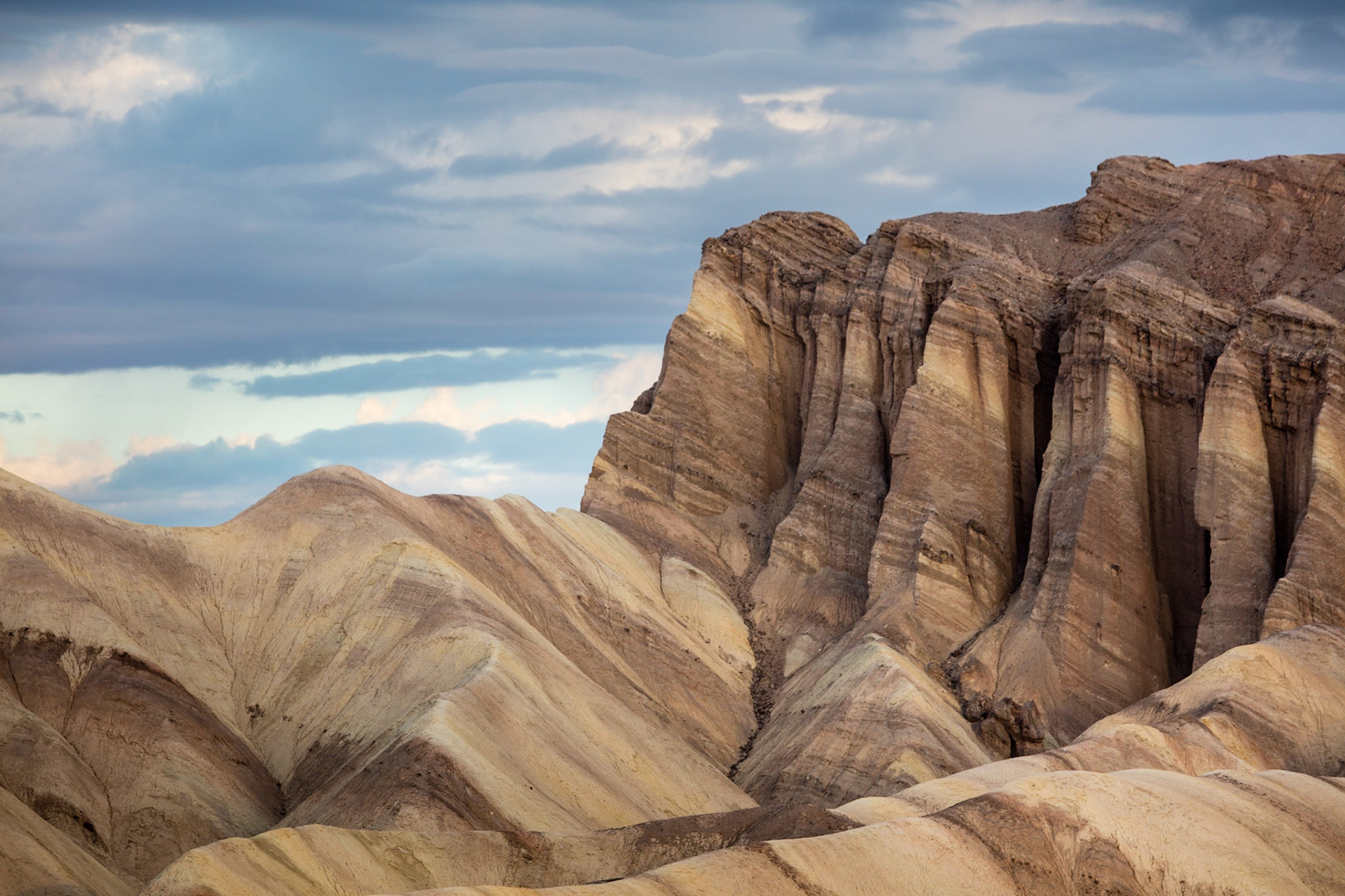 Just after sunrise in Golden Canyon, Death Valley.