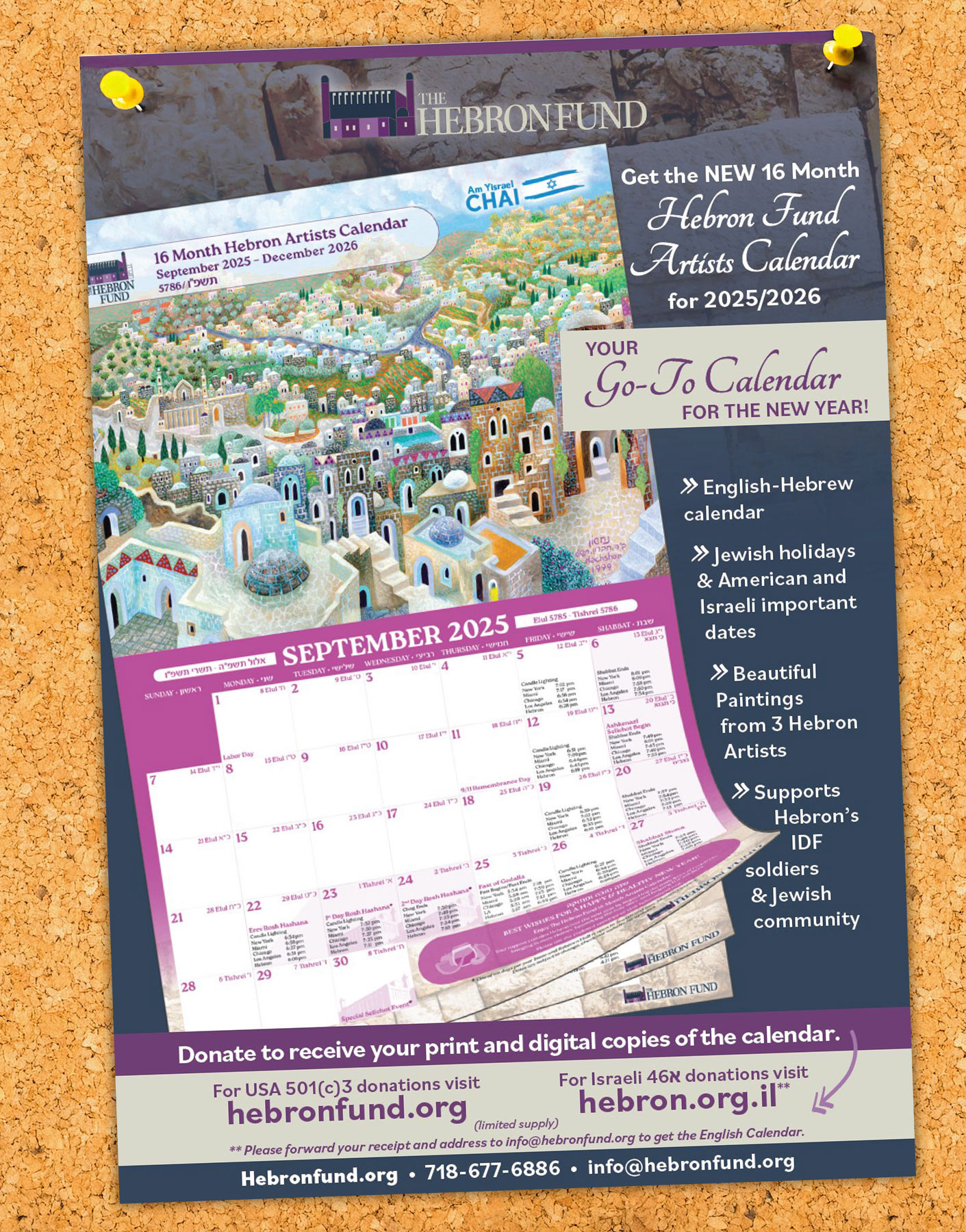 The Hebron Fund Calendar Ad