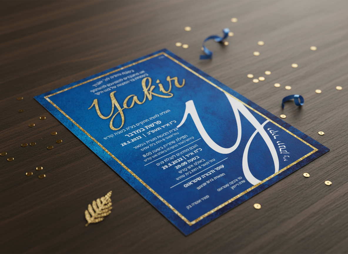 Bar Mitzvah Invitation