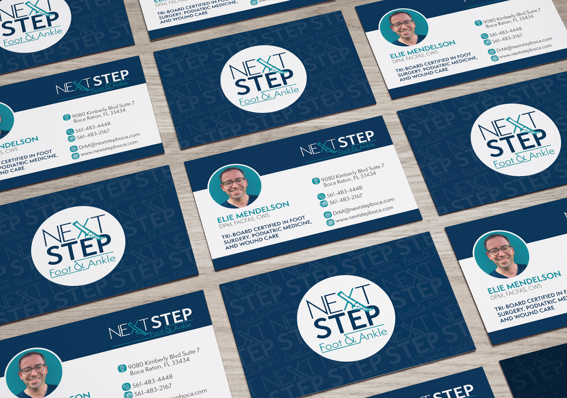 Next Step Podiatry Clinic Business Cards