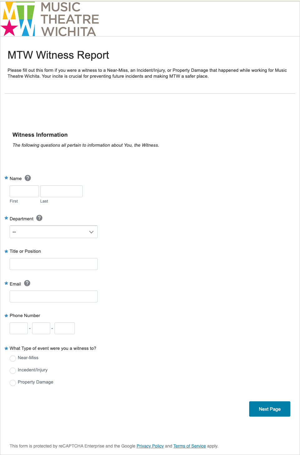Wufoo Form (pg1)