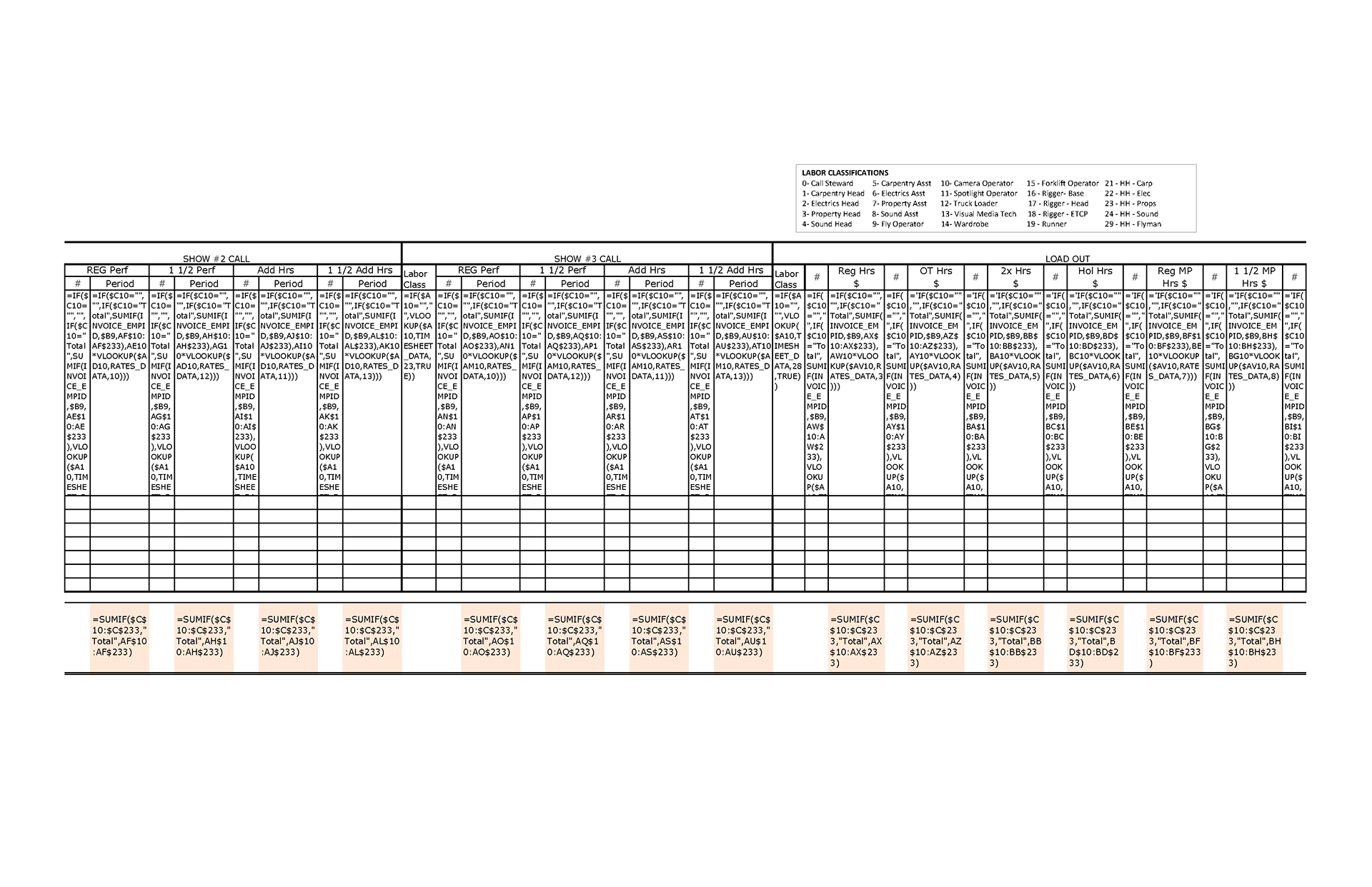 Invoice w/ Formulas