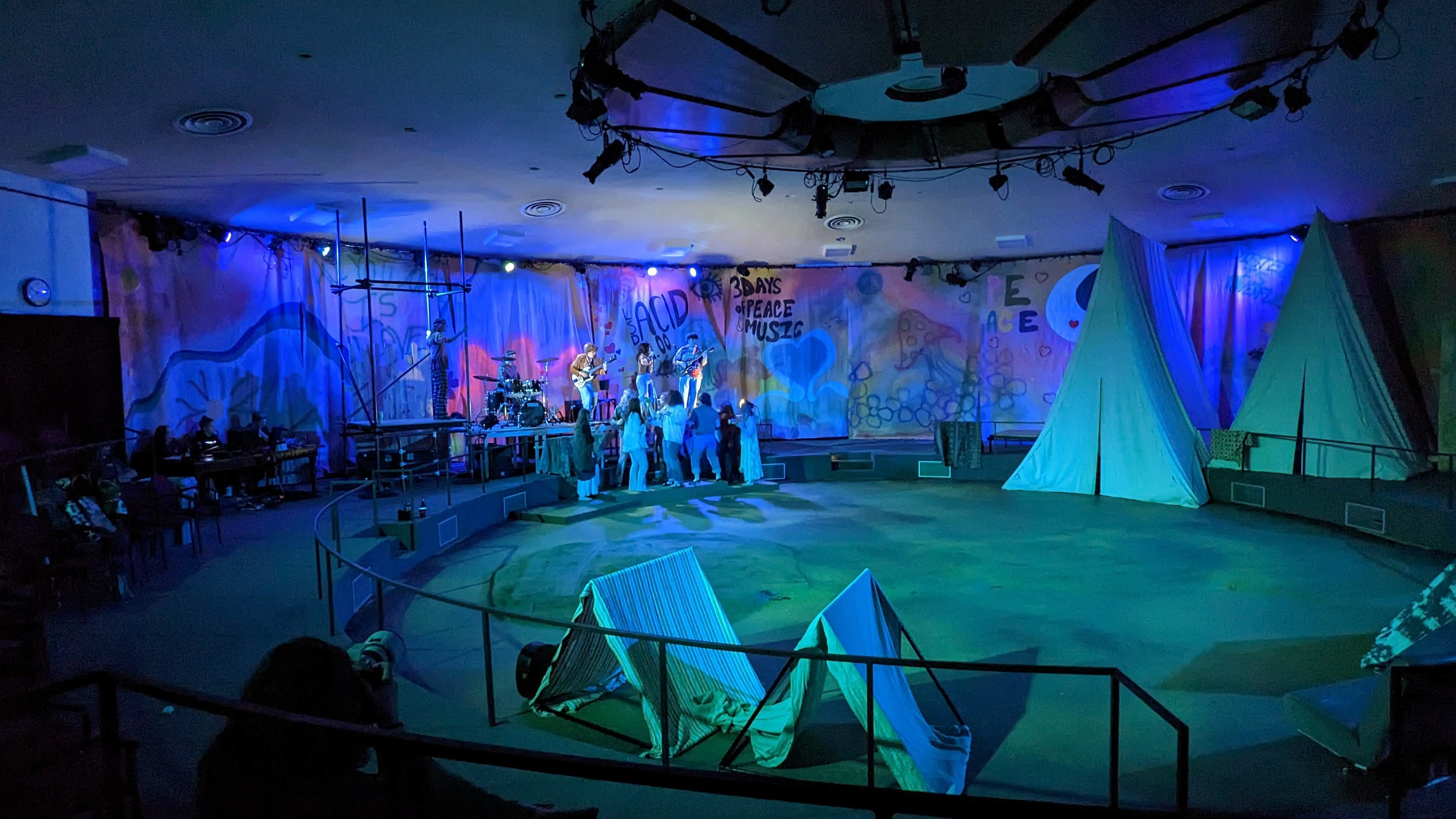 The cast of Lysistrata, Lighting by Meg Stockreef