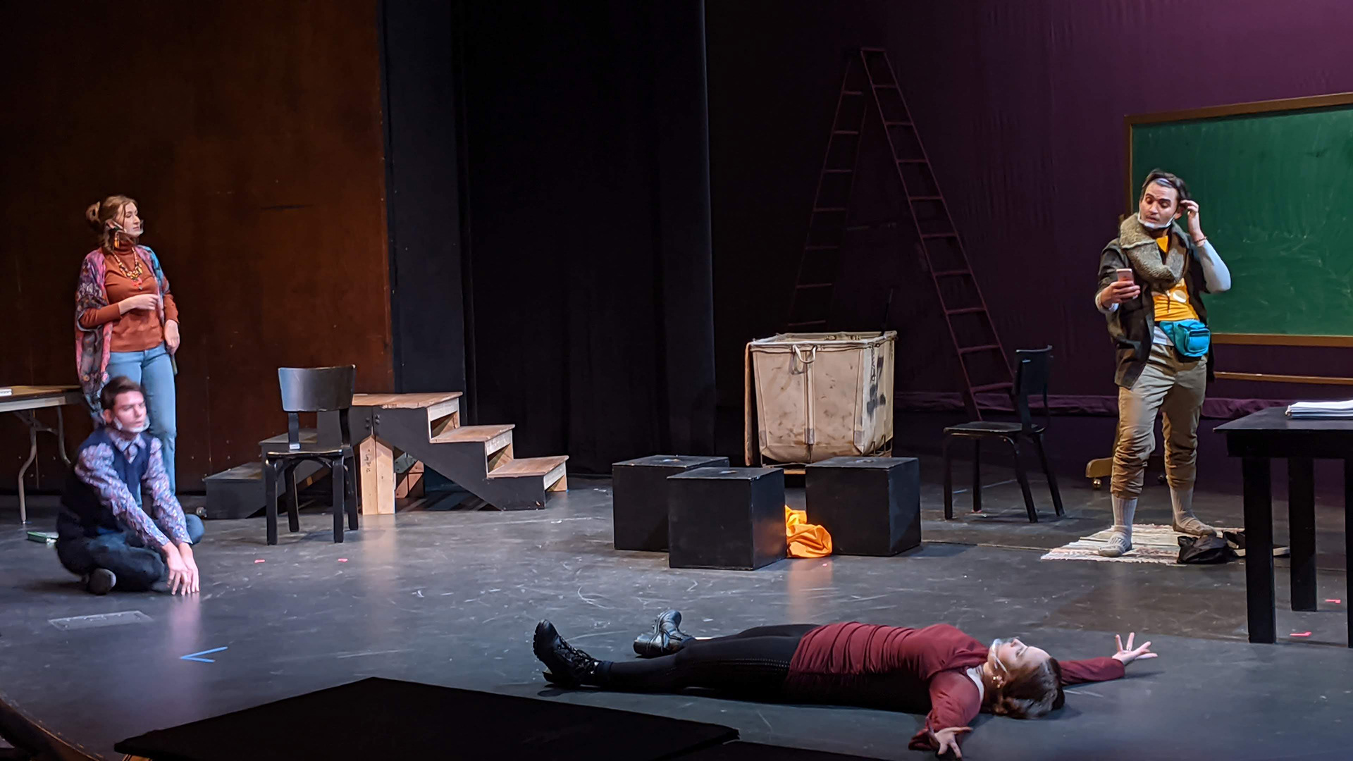 Avery Kiefer, Alex Salerno, and Abbey Demorow. Lighting by Simone Bigford