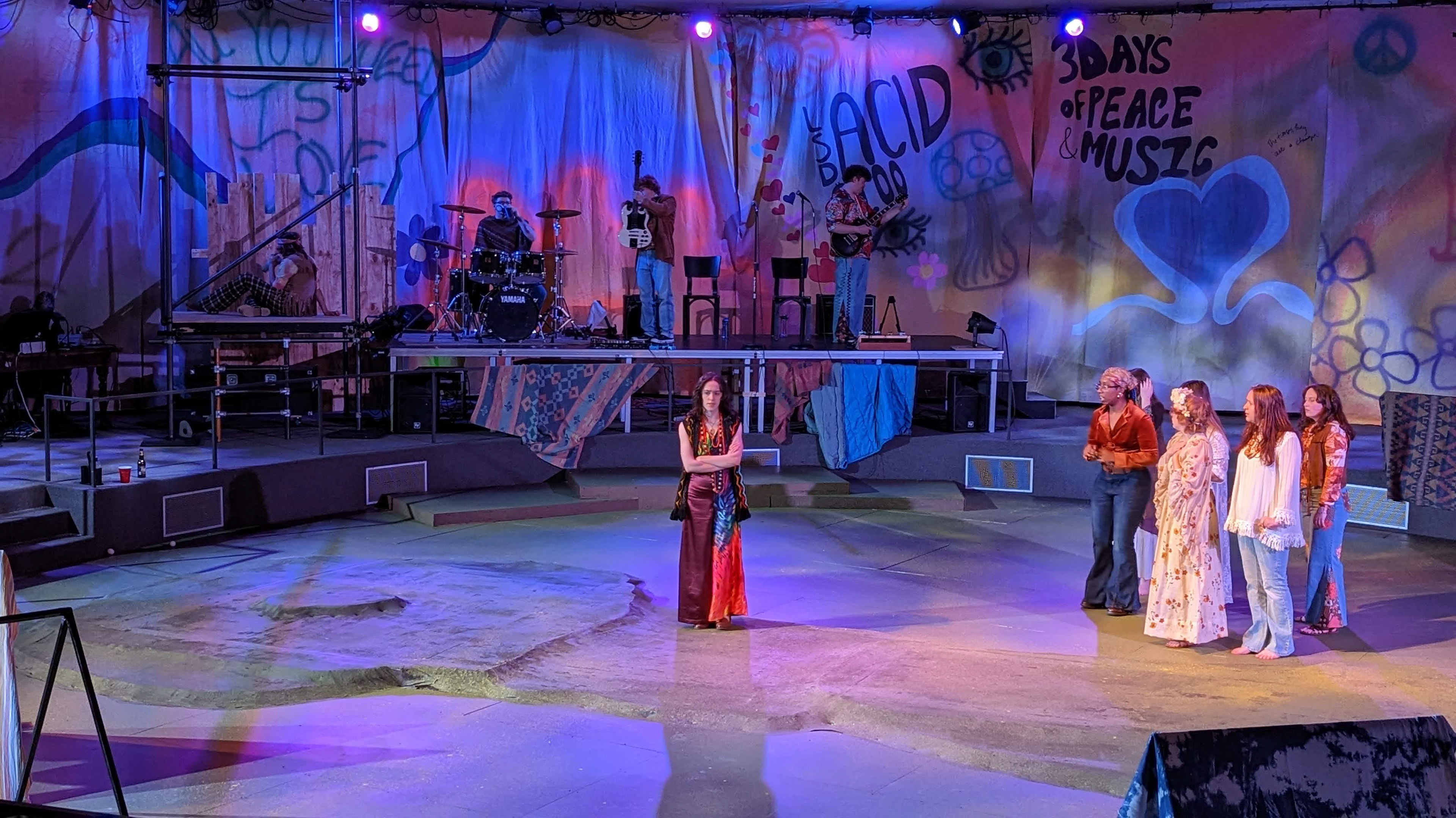 The cast of Lysistrata, Lighting by Meg Stockreef