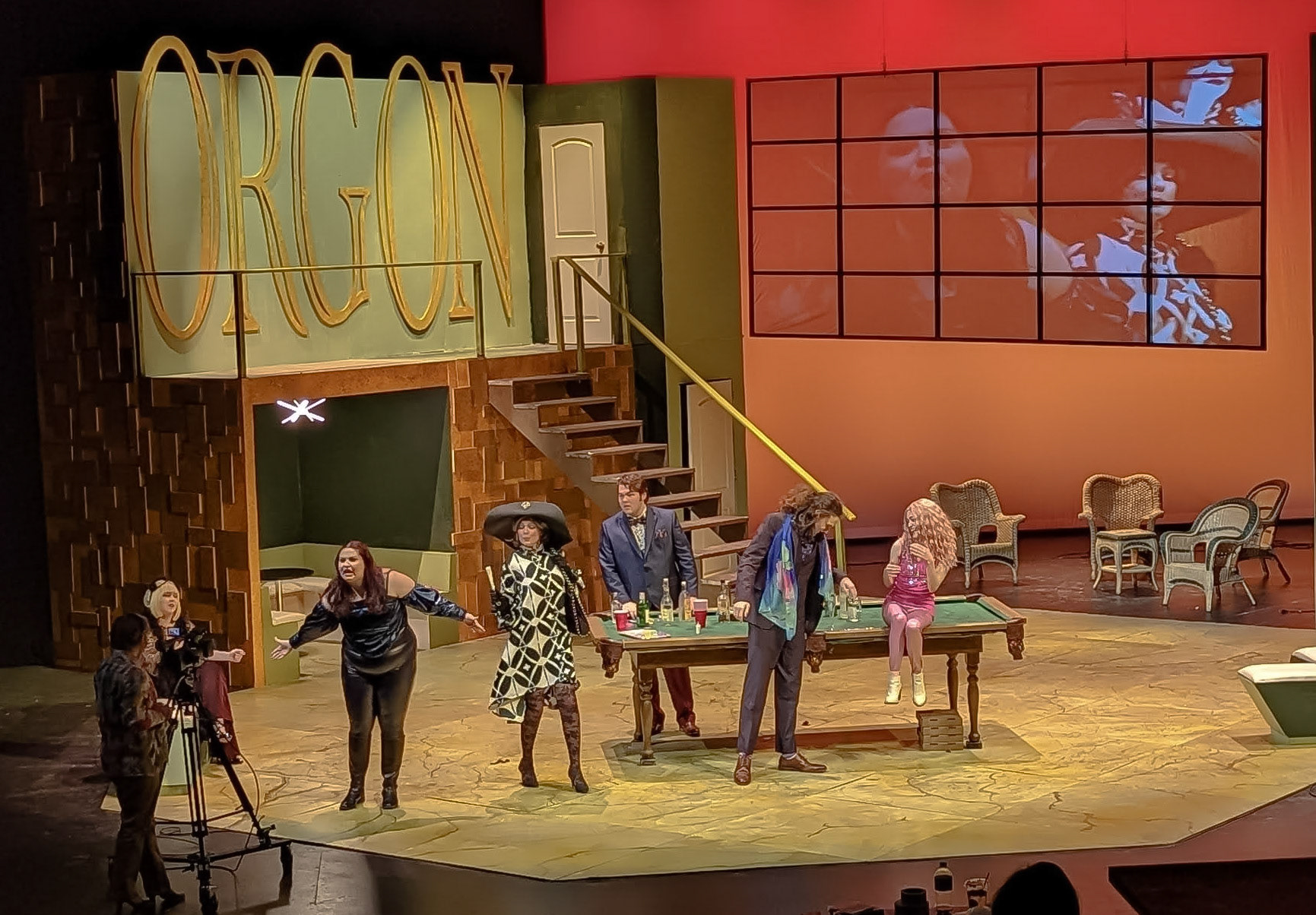 The Cast of "Tartuffe", Lighting by Cole Bozung