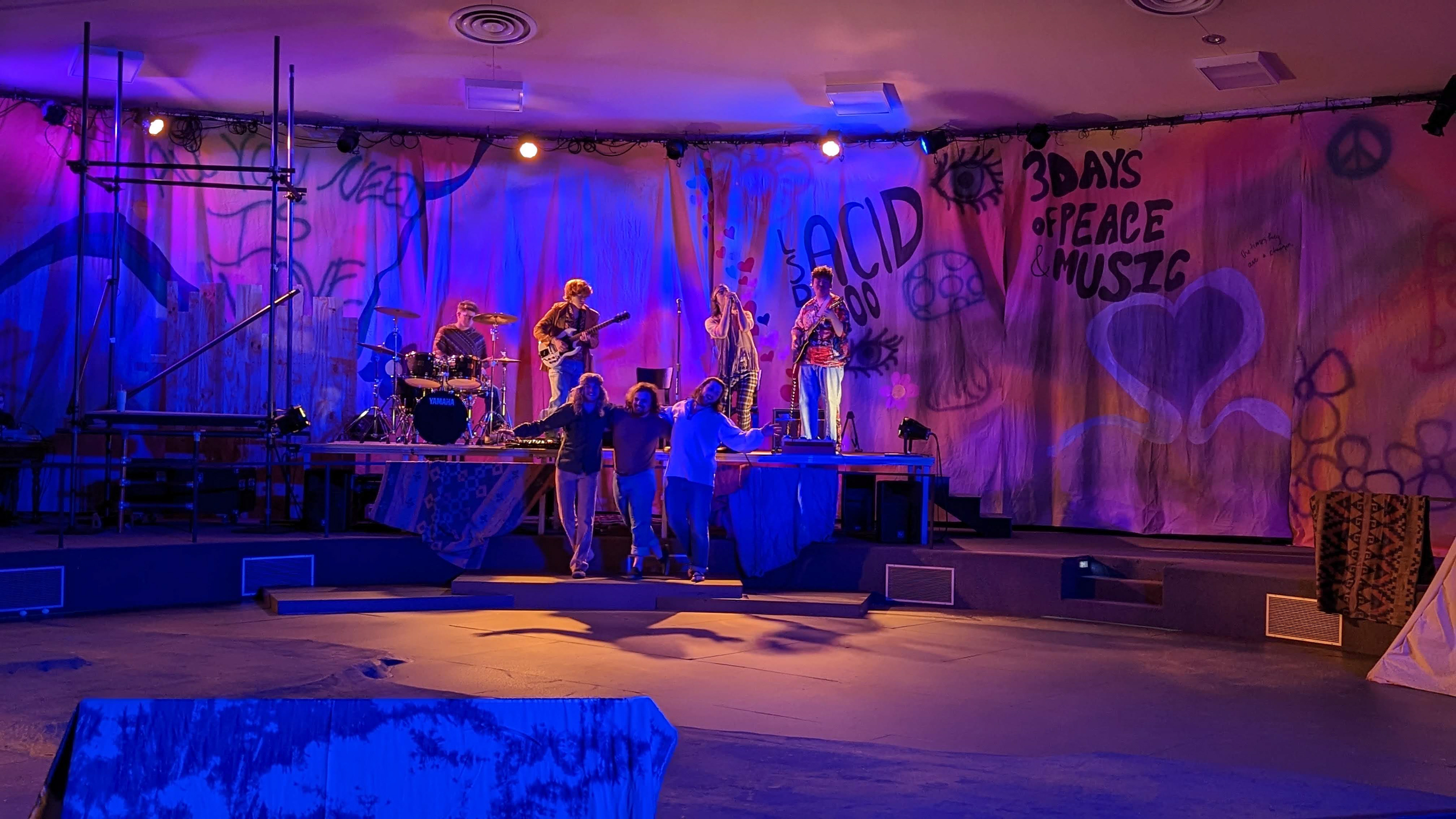 The cast of Lysistrata, Lighting by Meg Stockreef
