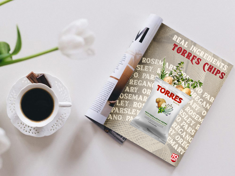 mockup of magazine ad