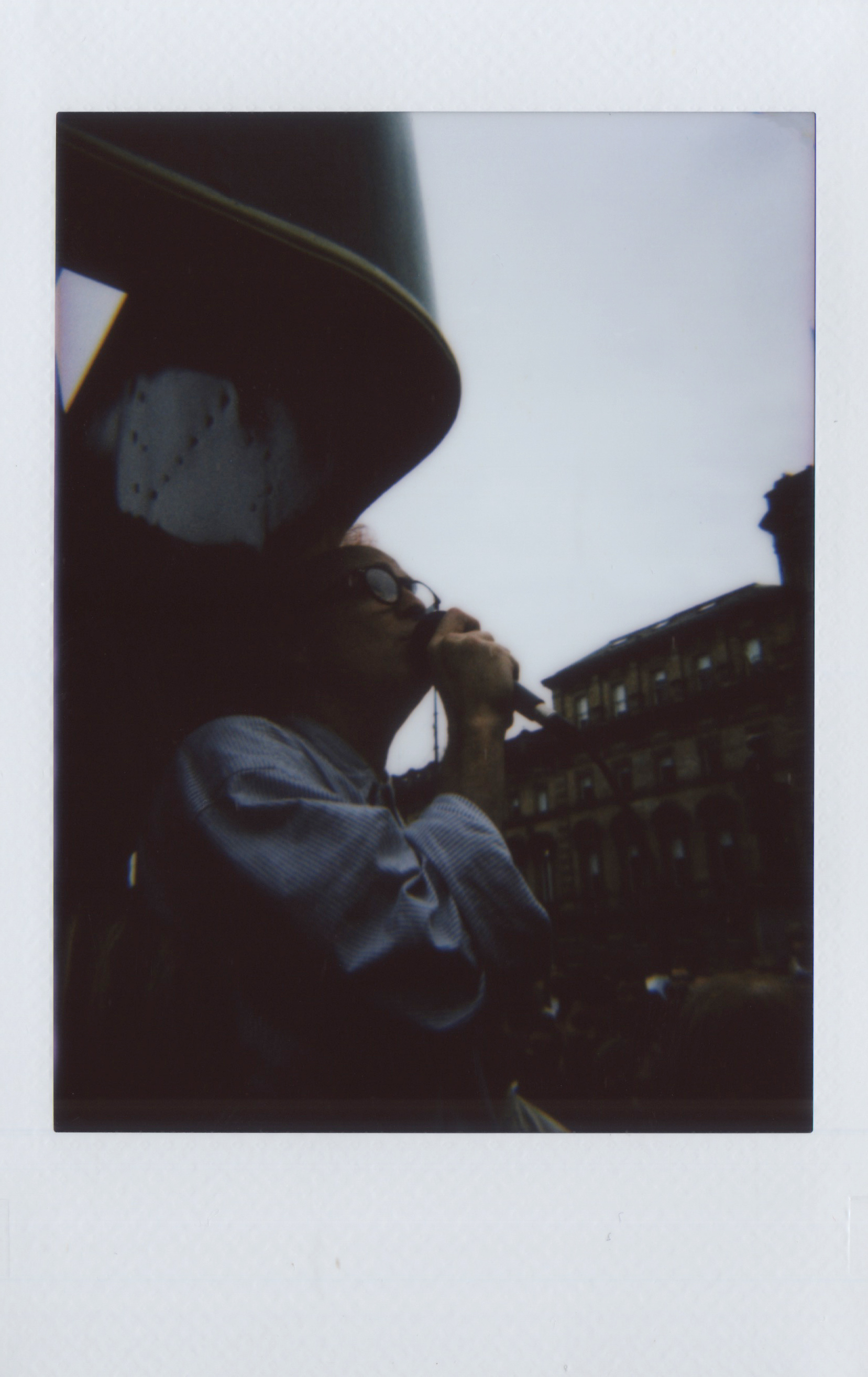 Travis on a bus around Glasgow. Lomo'Instant Automat.