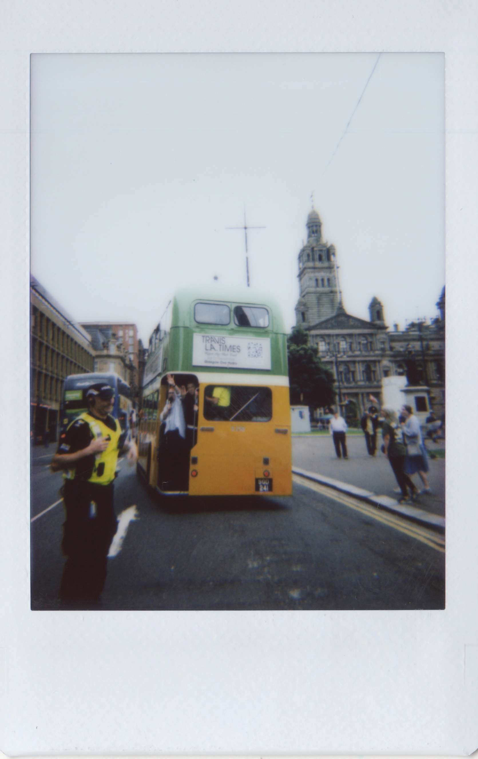Travis on a bus around Glasgow. Lomo'Instant Automat.