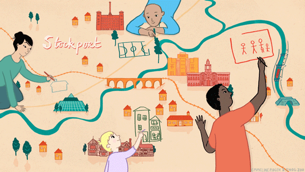 Character and background design for Stockport Council with Chog Zoo Animation Studio