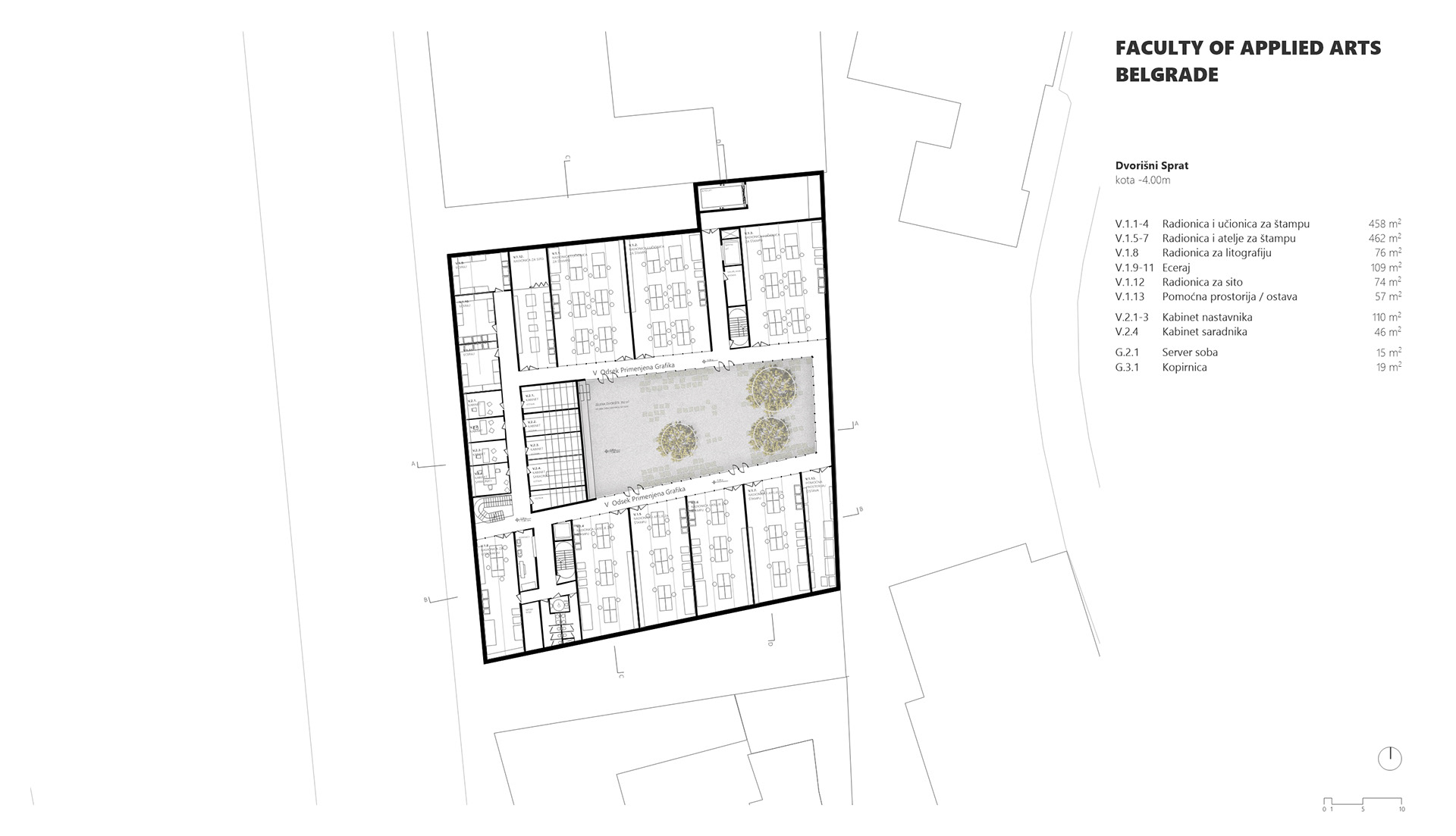 Courtyard Floor | - 4.00 m