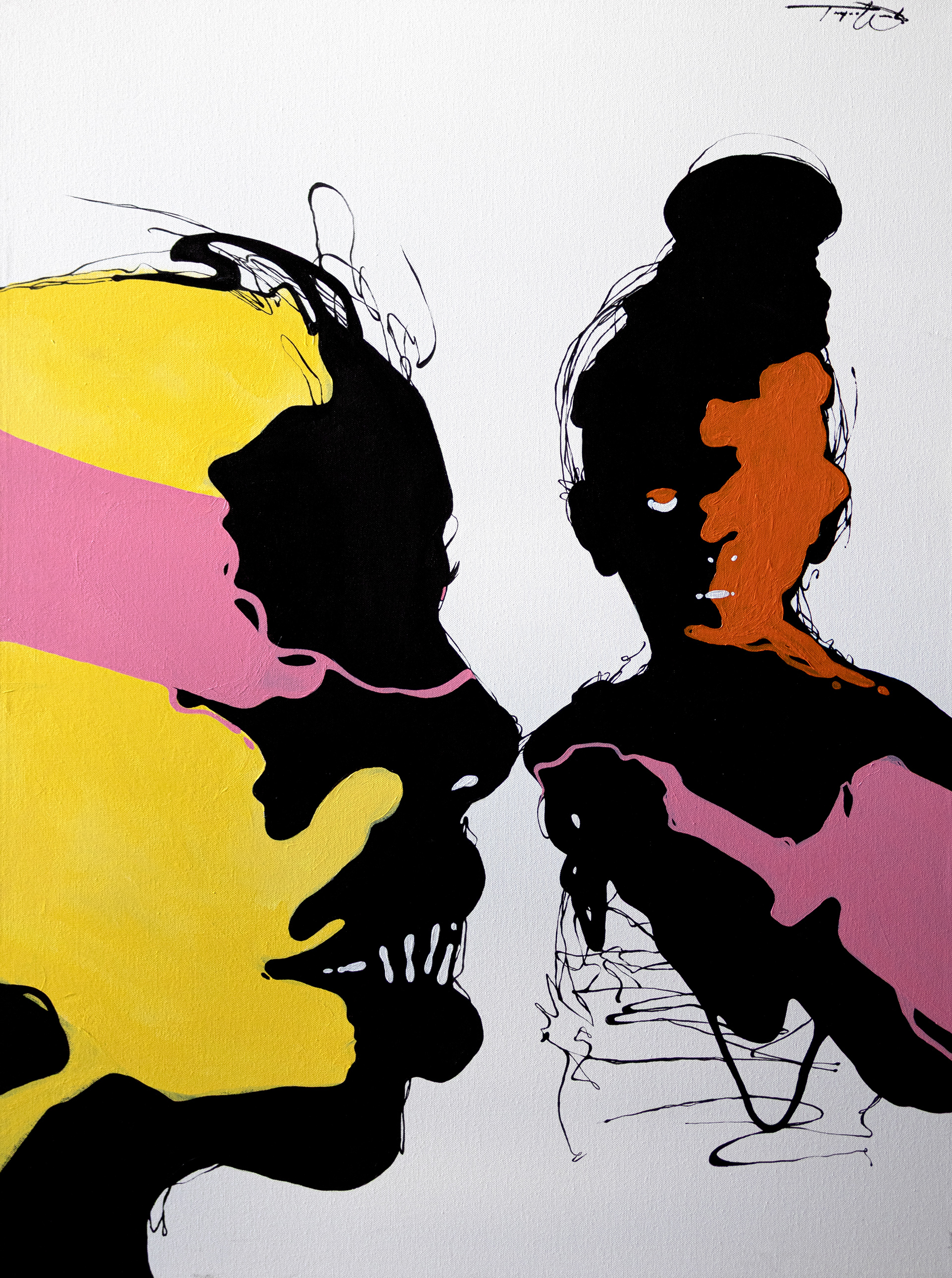 "Connection" 24x48in, Acrylic on Canvas 