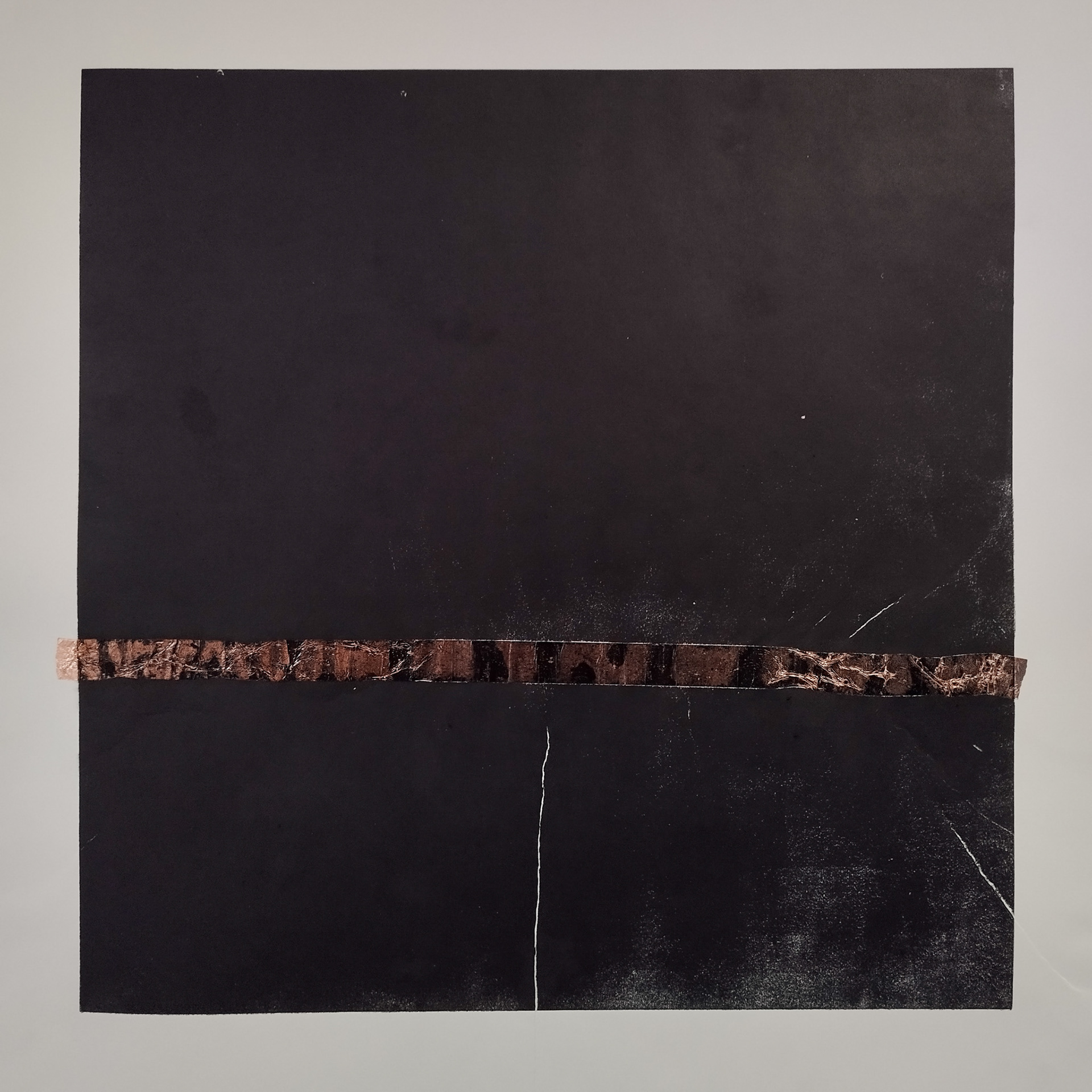 Livvy King Artist Monoprint with Copper Metal Intersect