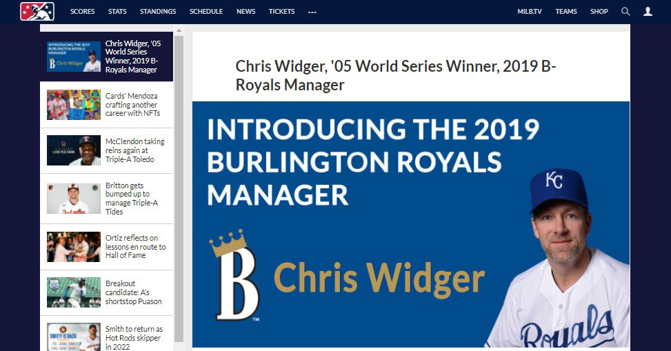 Graphic for an article on MiLB.com