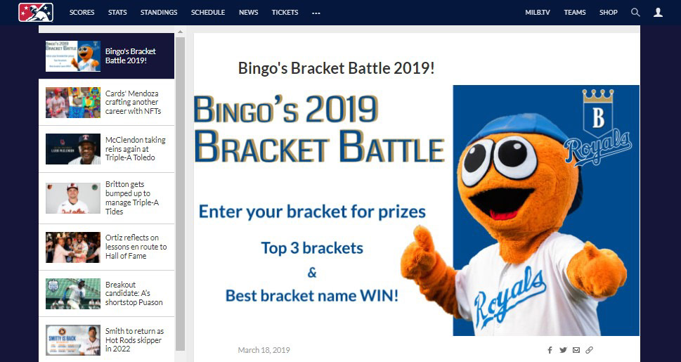 Graphic for an article on MiLB.com