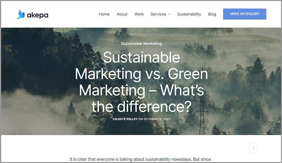 The difference between sustainable marketing and green marketing.