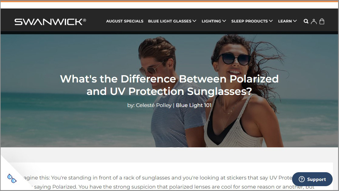Polarized vs UV sunglasses.