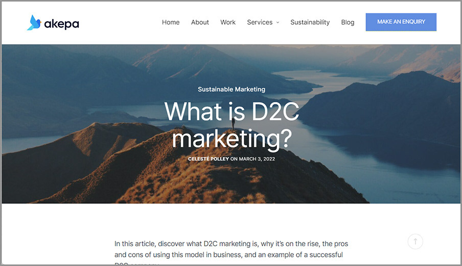 What is D2C marketing?