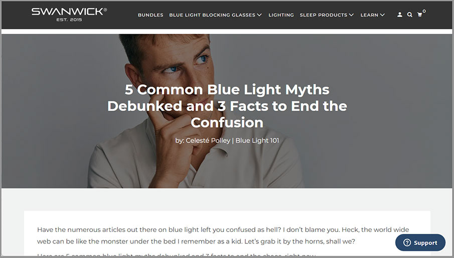 Blue light myths and facts.