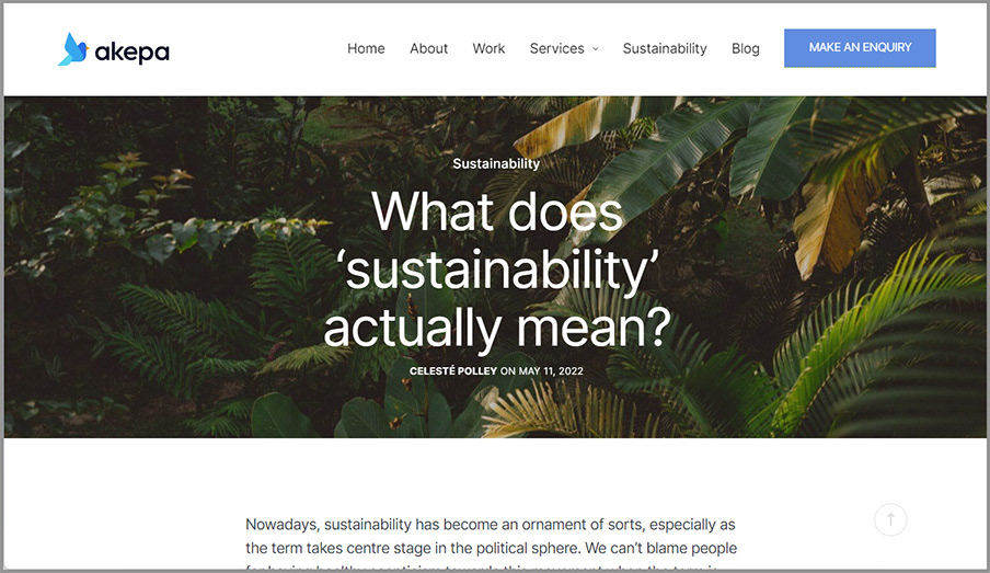 What does sustainability mean?
