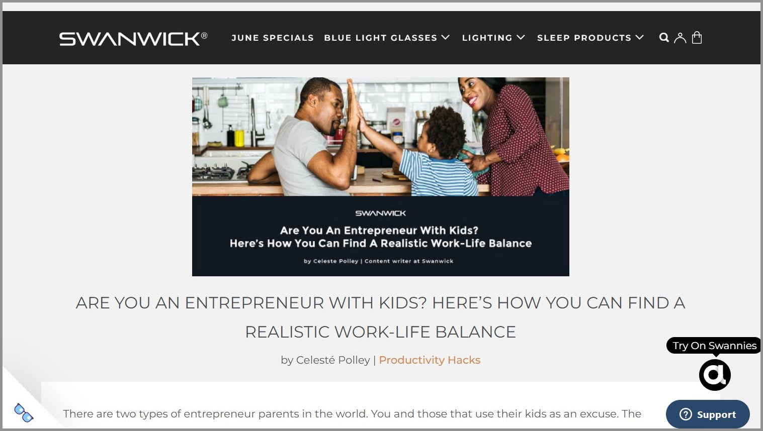 Entrepreneur work-life balance tips.