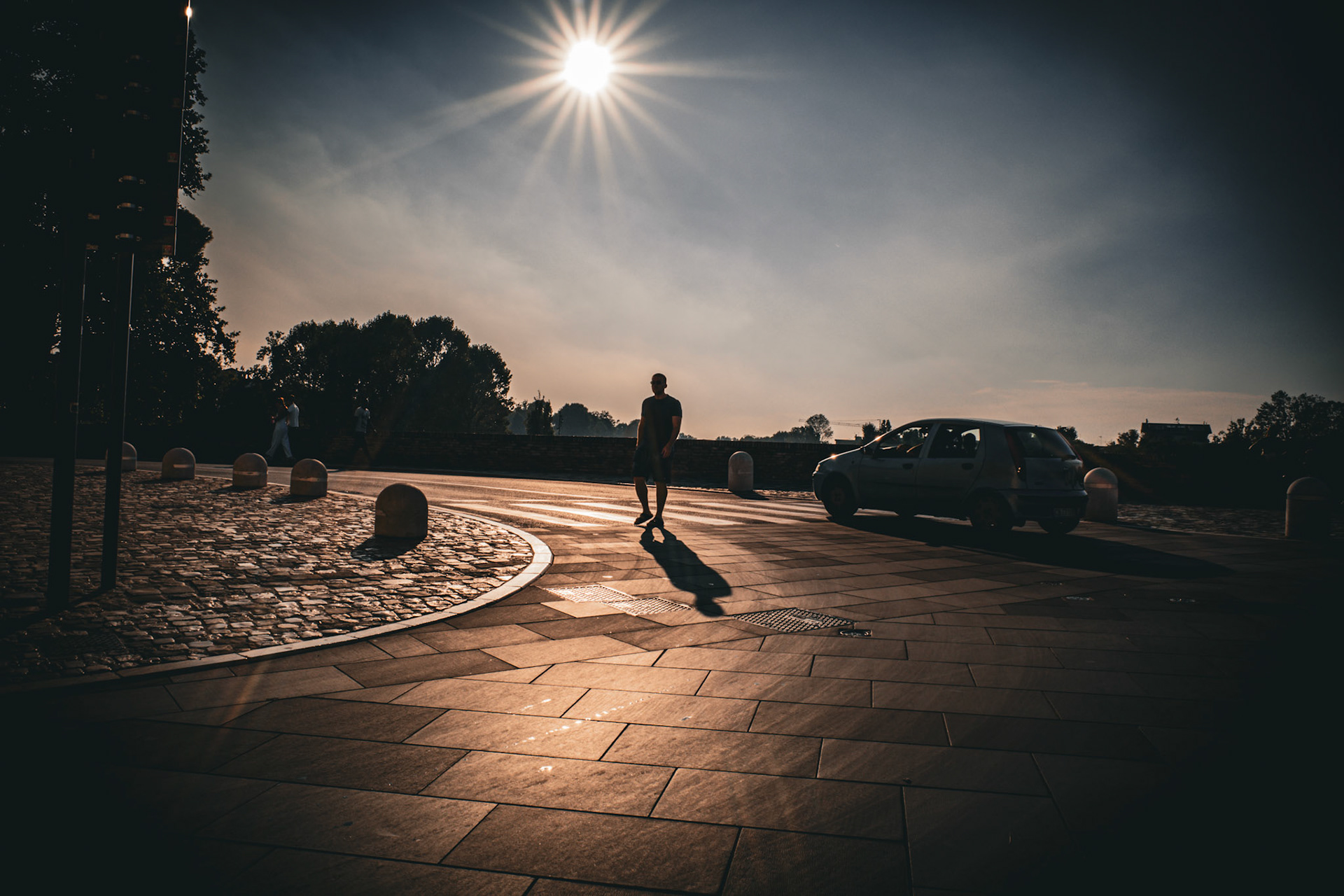 Walking into the sun