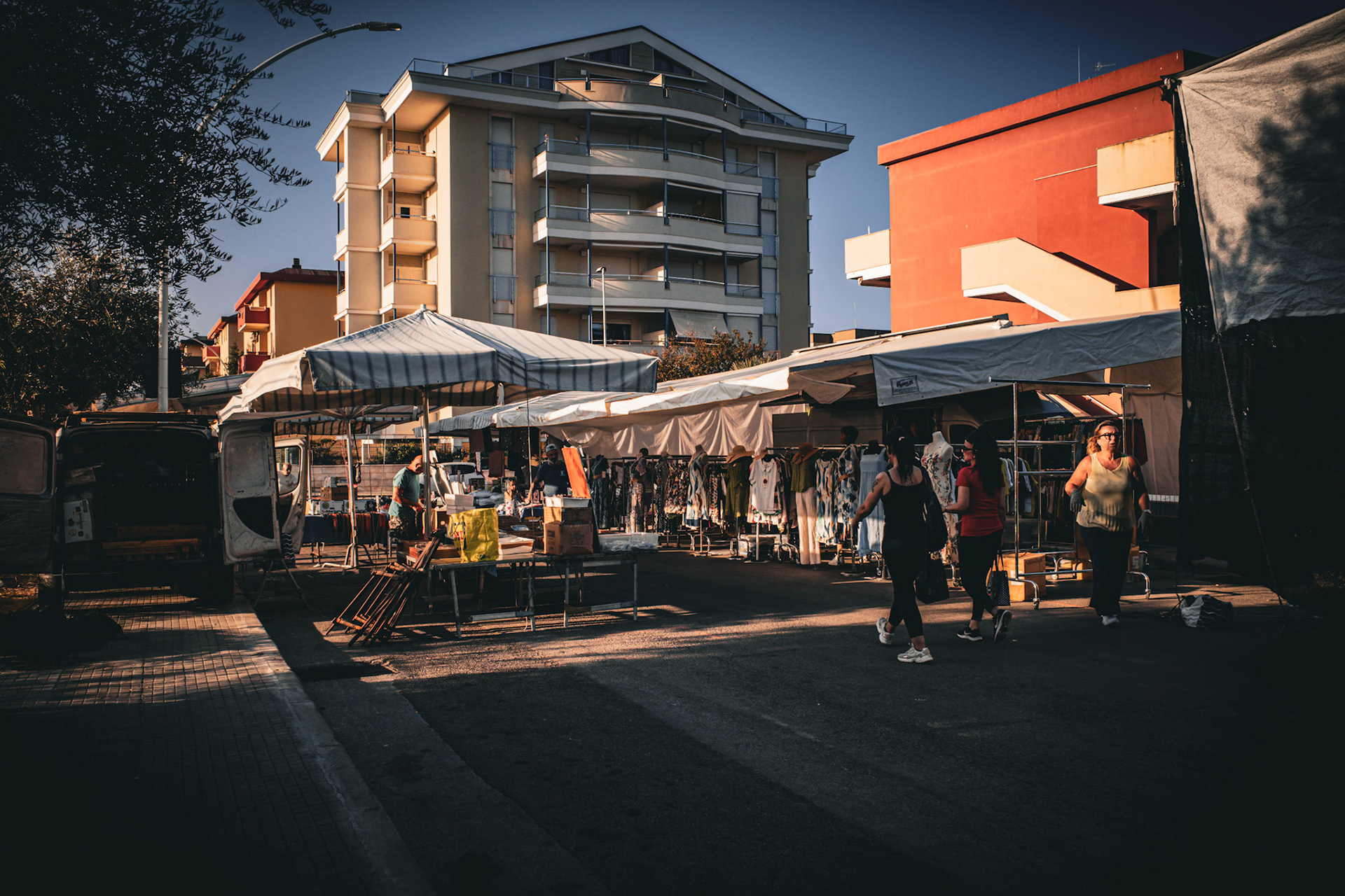 Morning lingers on empty stal