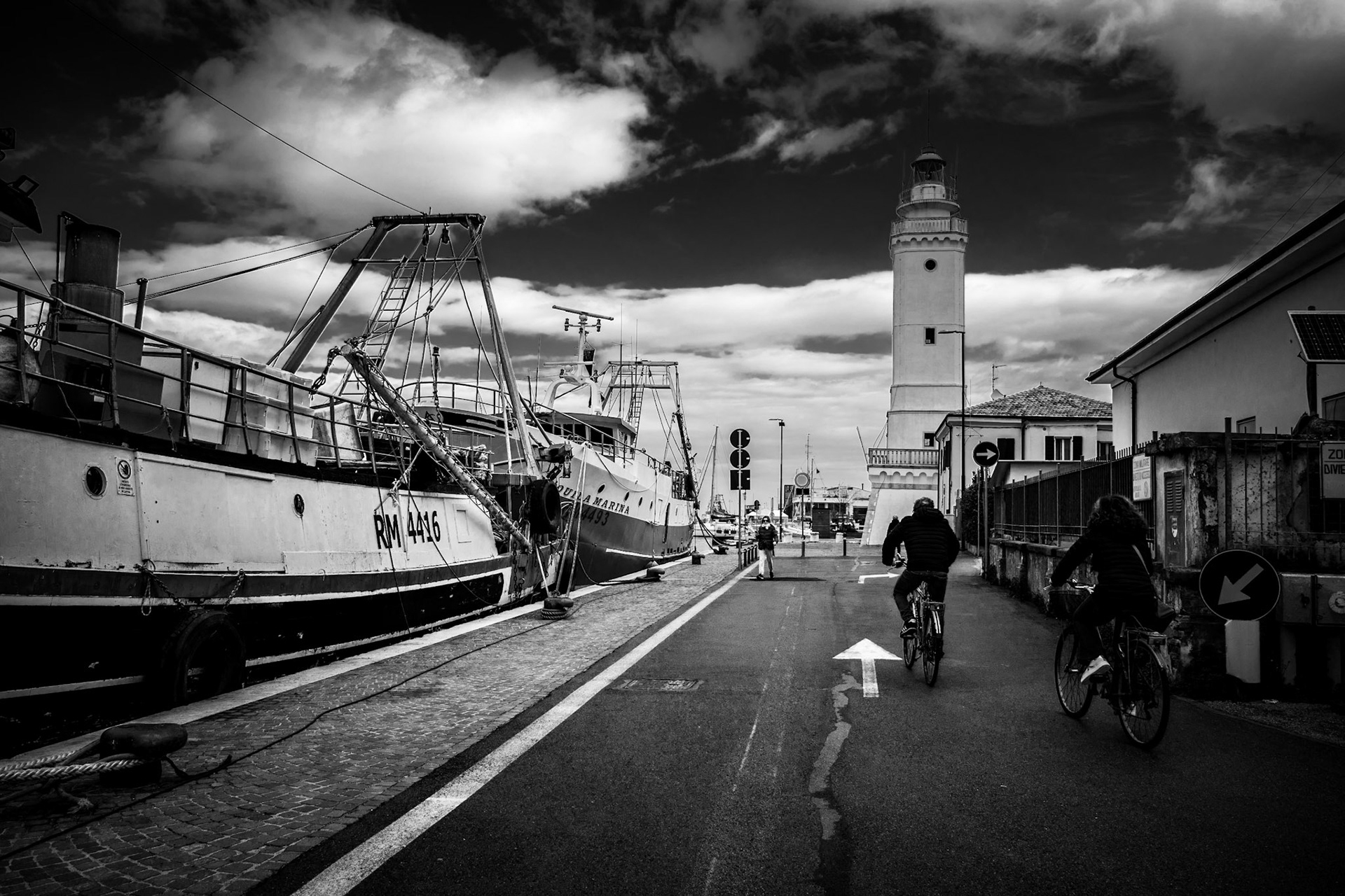 Shadows on the harbor